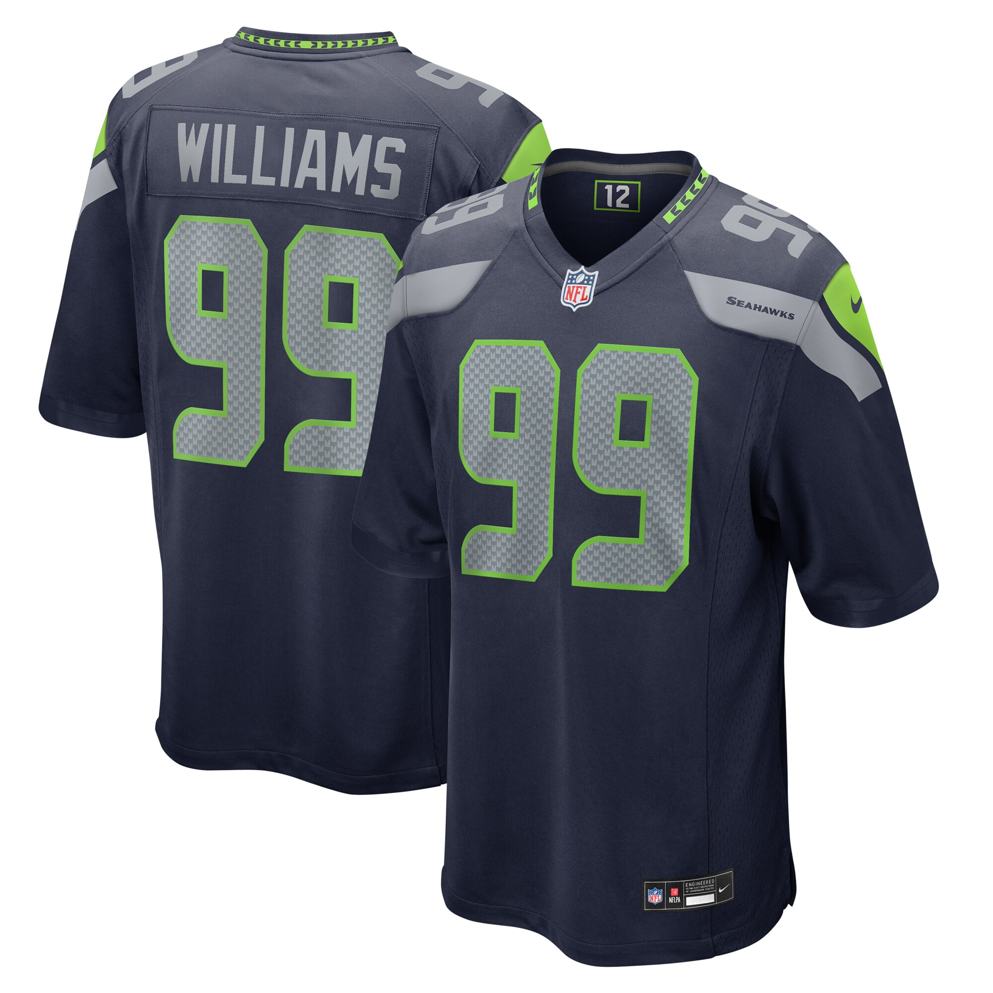 Leonard Williams Seattle Seahawks  Game Jersey - College Navy