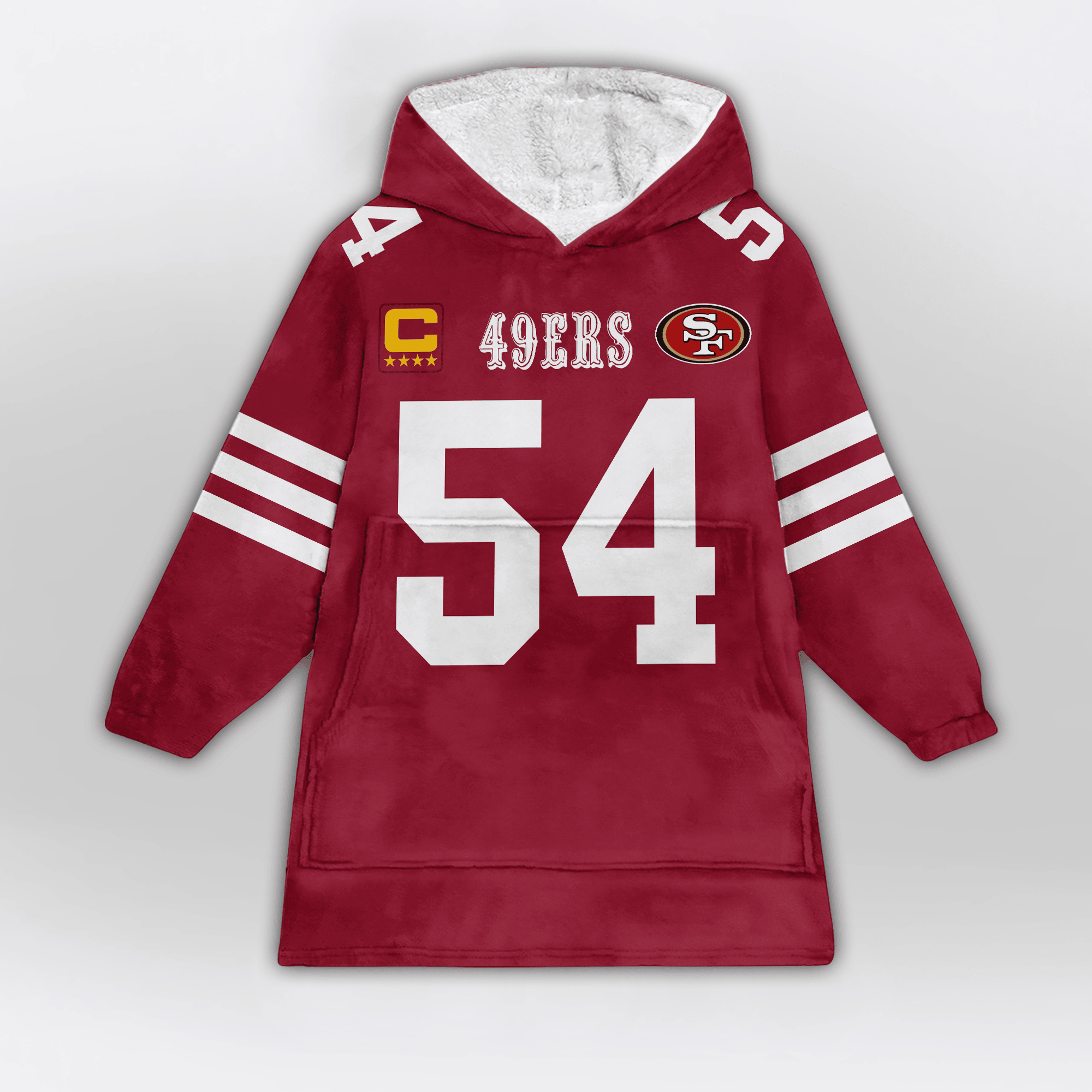 Kid F.W 54 Captain San Francisco 49ers Football Unisex Blanket Hoodie