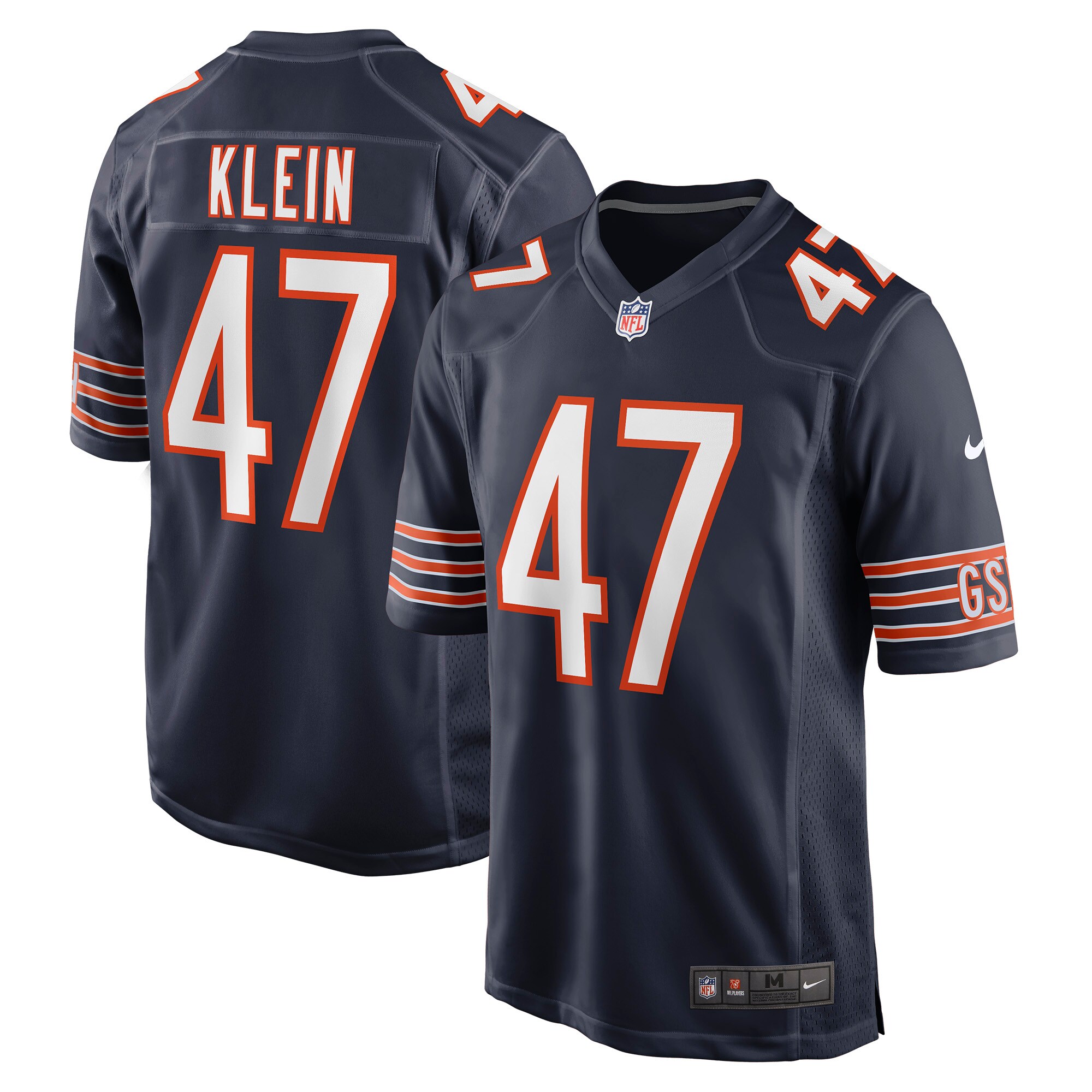 A.J. Klein Chicago Bears  Game Player Jersey - Navy