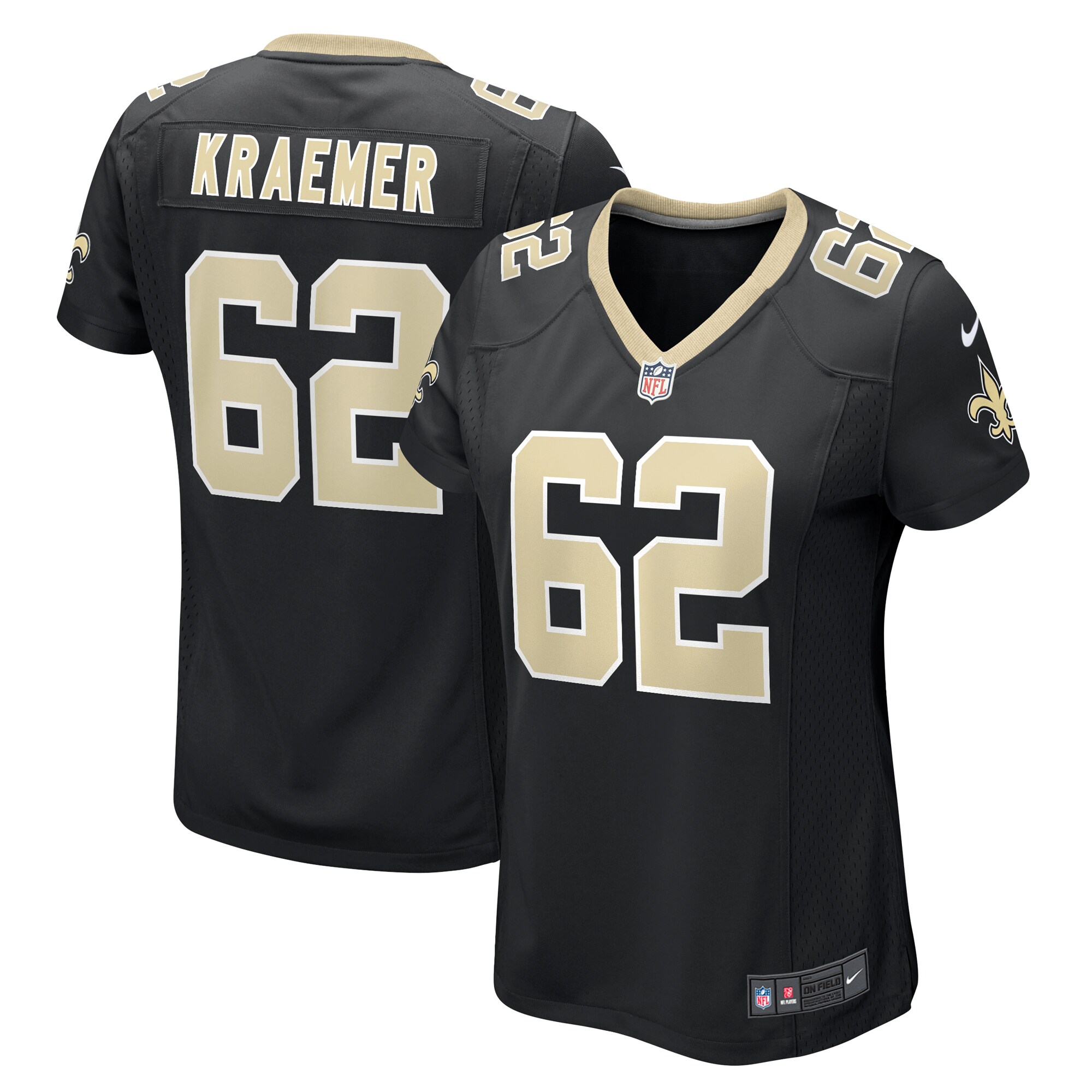Tommy Kraemer New Orleans Saints Women's Team Game Jersey -  Black