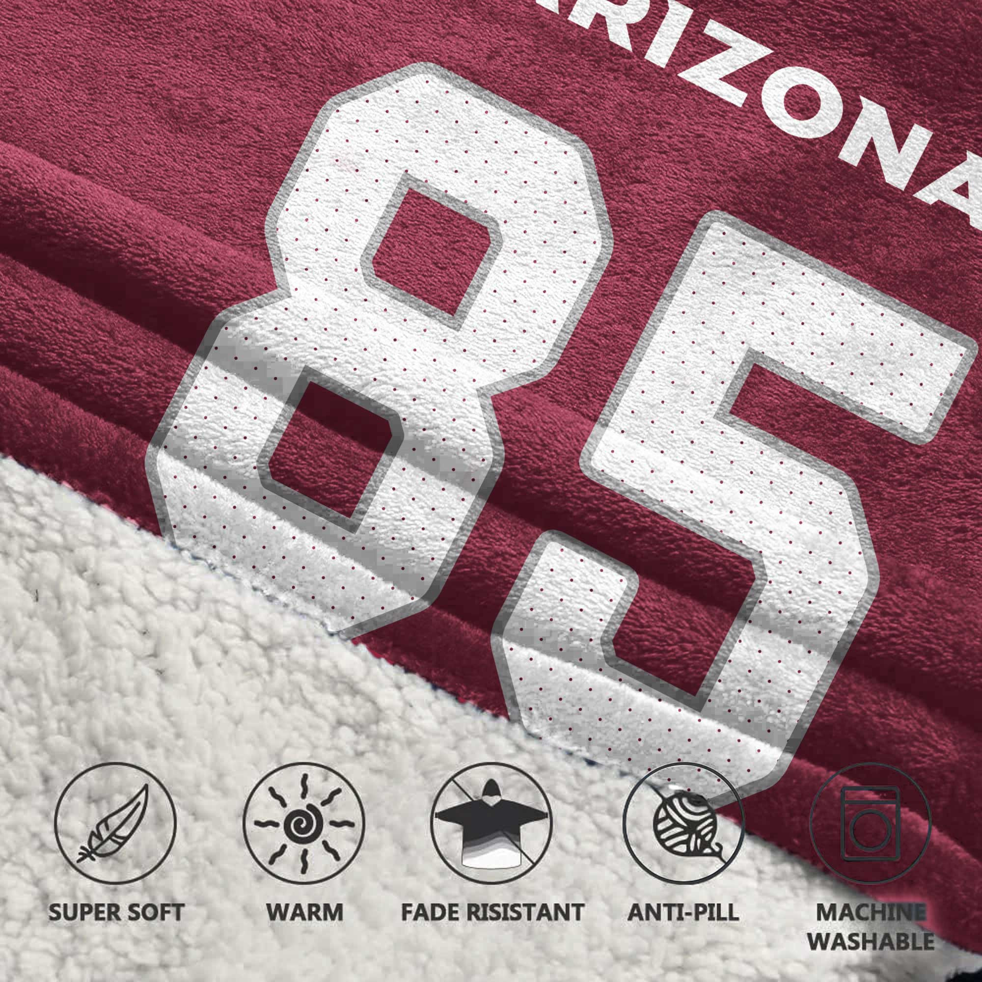 Kid 85 Arizona Football Unisex Blanket Hoodie