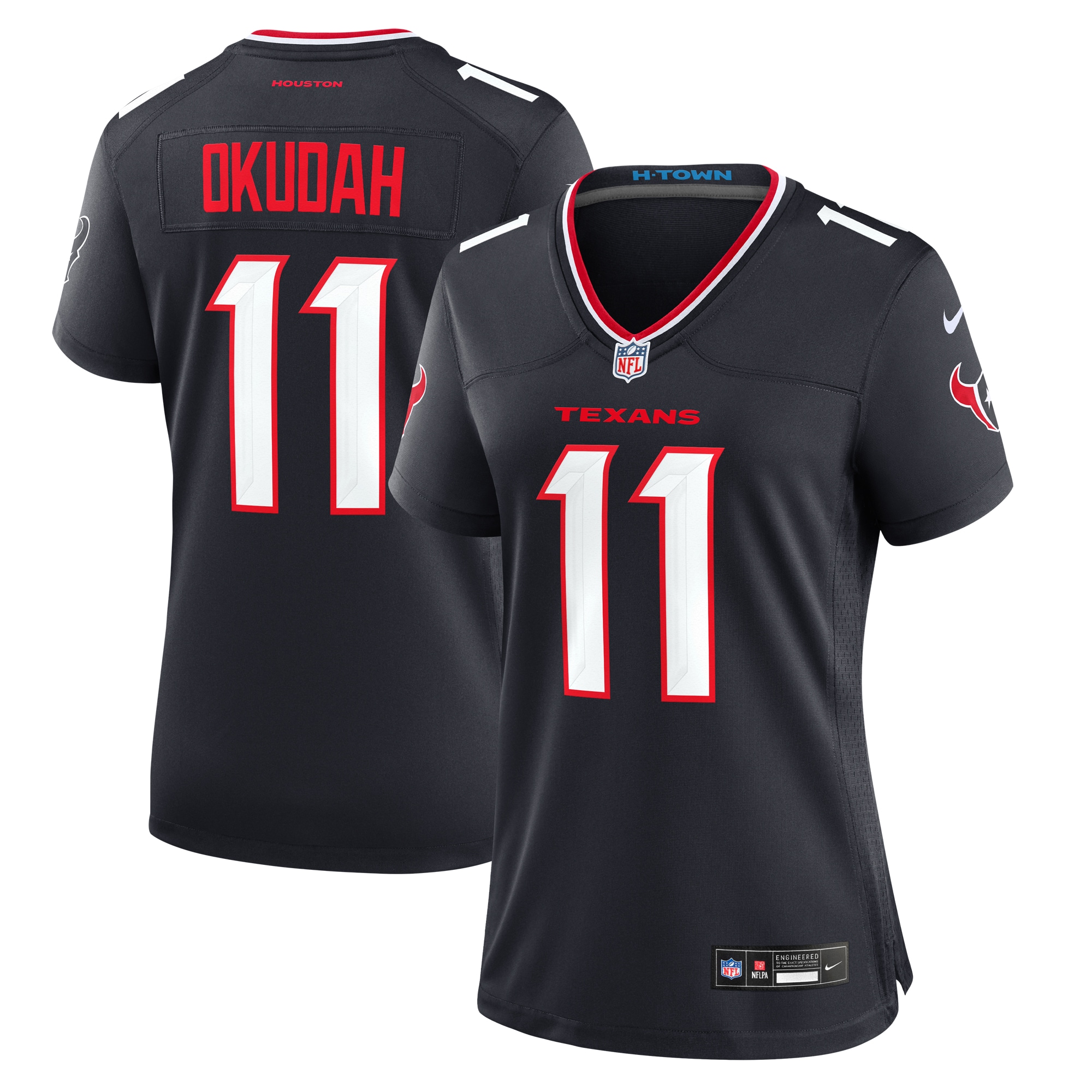 Jeff Okudah Houston Texans Women's Team Game Jersey -  Navy