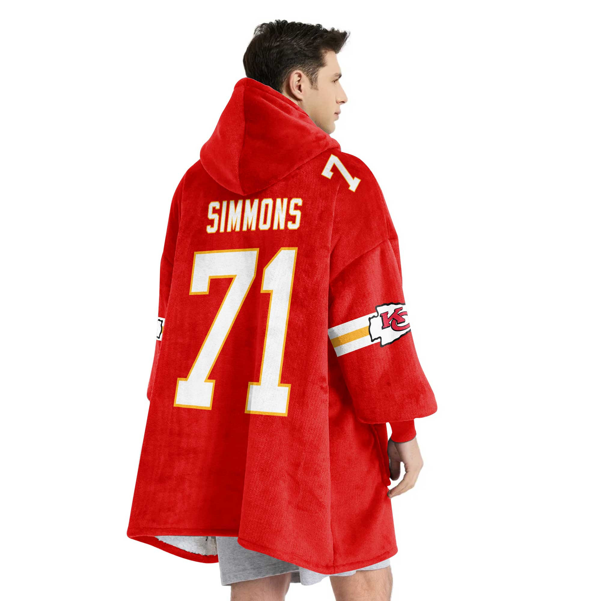 Adult 71 Kansas City Football Unisex Blanket Hoodie