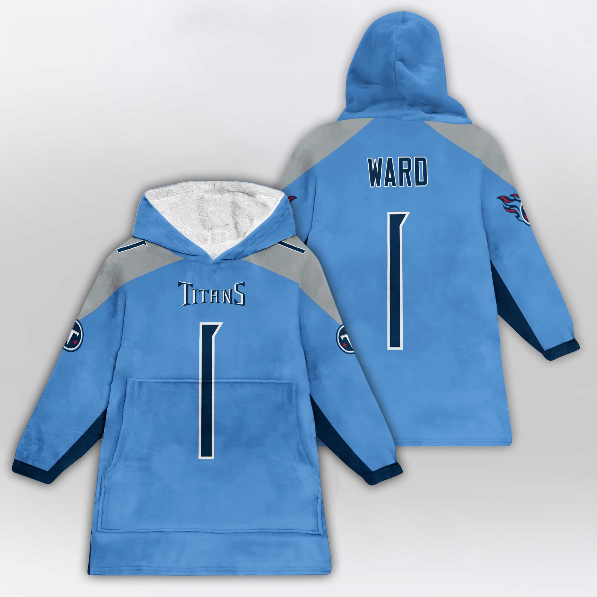 Adult C.W 1 Tennessee Football Unisex Blanket Hoodie