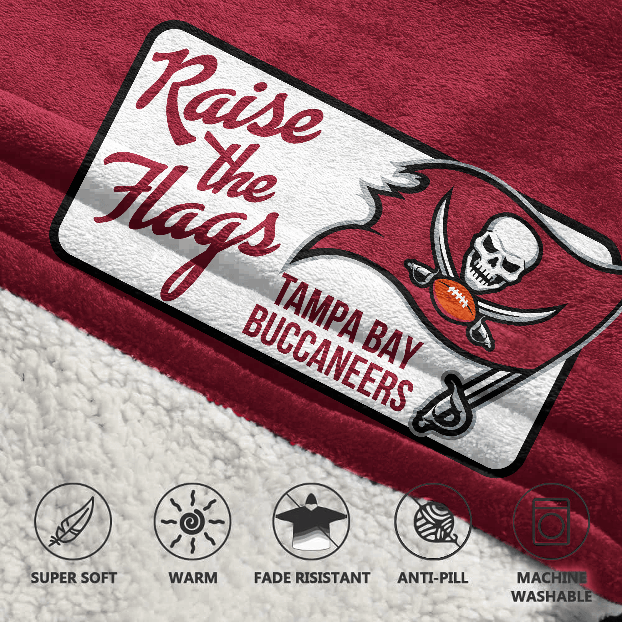 Tampa Bay Football Unisex Blanket Hoodie