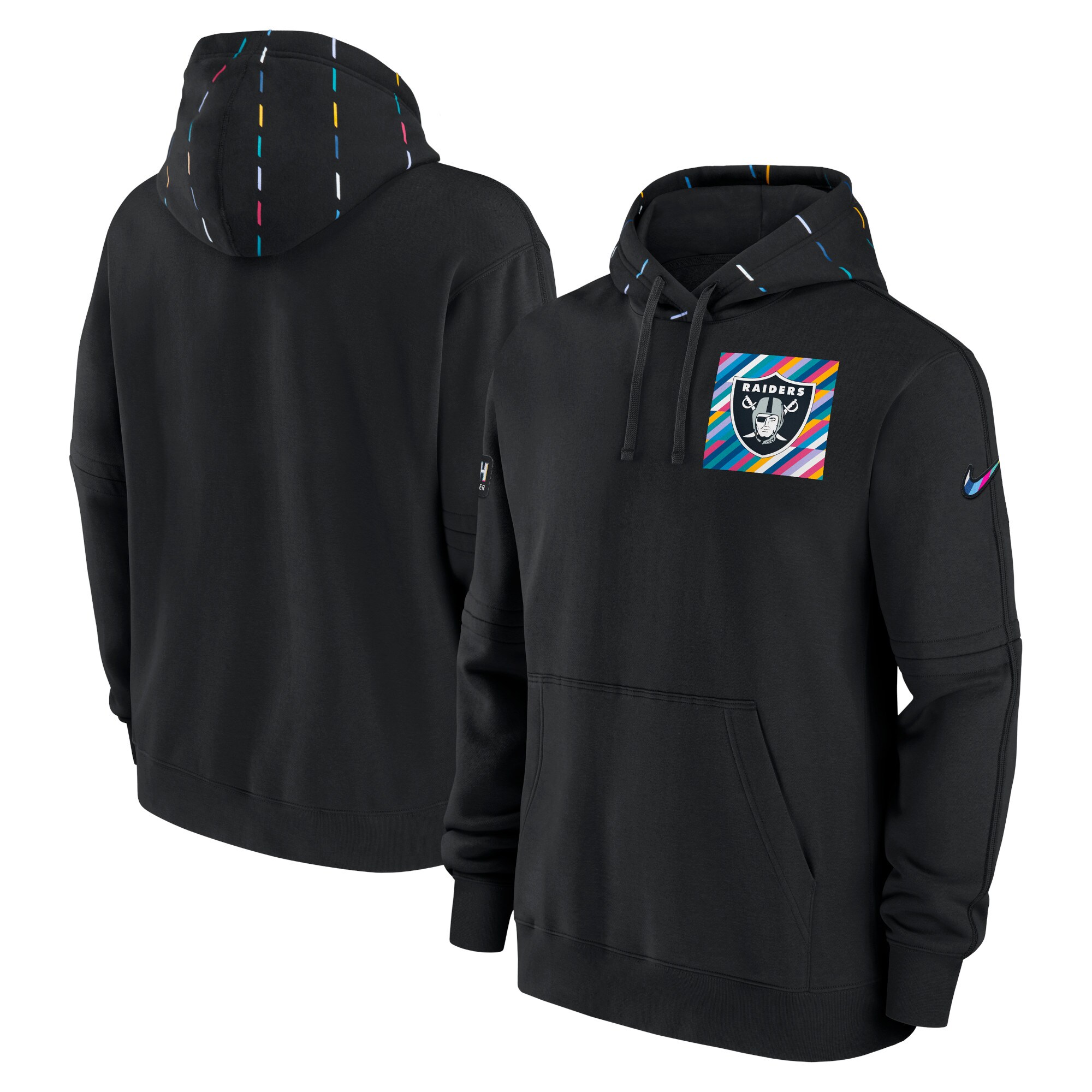 Las Vegas Raiders  2023  Crucial Catch Club Pullover Hoodie - Black