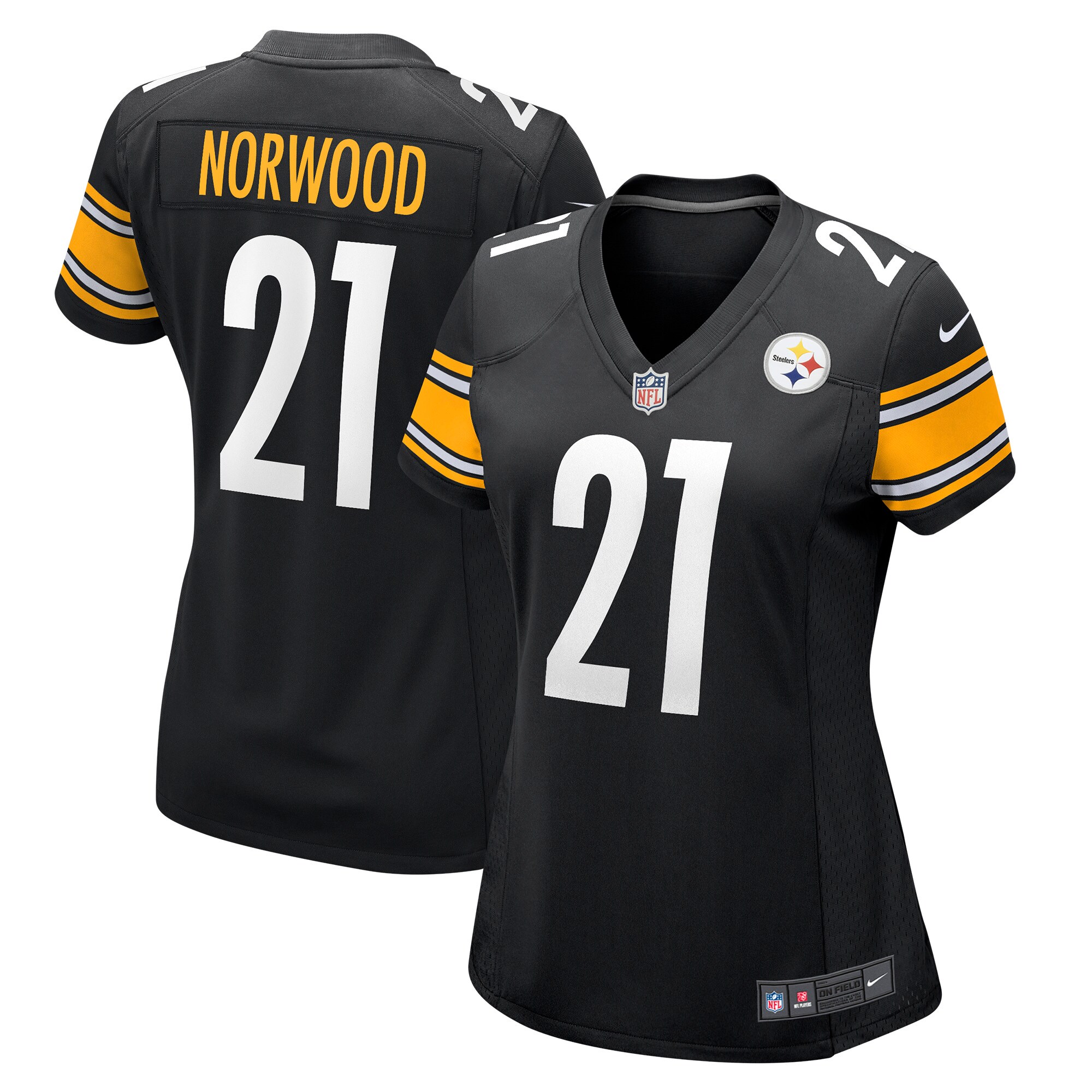 Tre Norwood Pittsburgh Steelers  Women's Game Jersey - Black