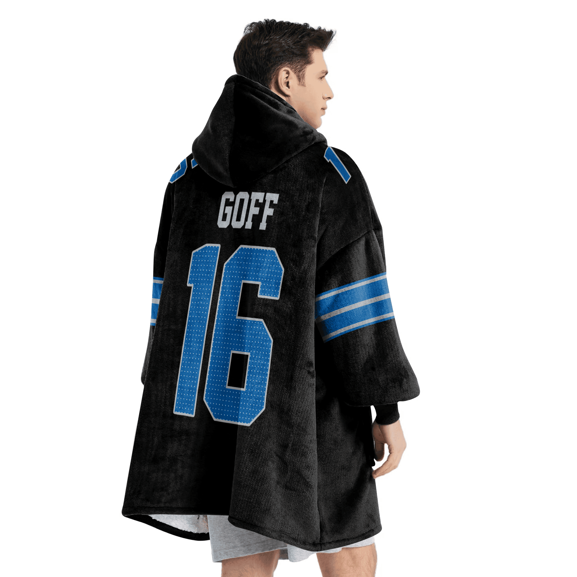 Adult All Grit J.G 16 Detroit Football Unisex Blanket Hoodie