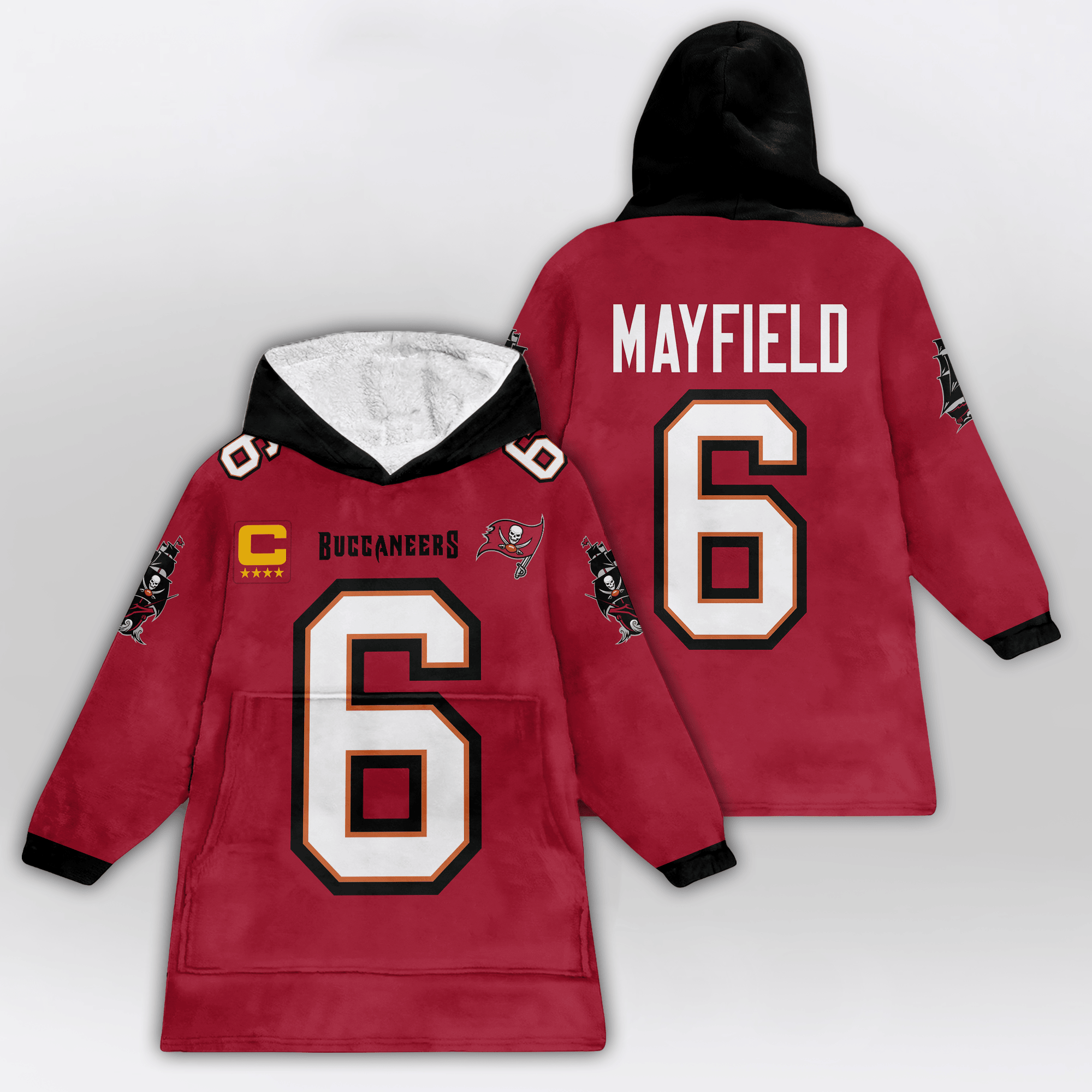 Kid B.M 6 Captain Tampa Bay Football Unisex Blanket Hoodie
