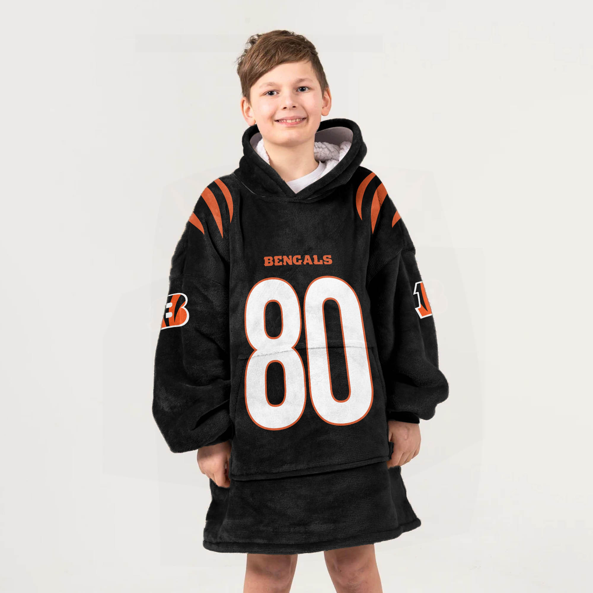 Adult 80 Cincinnati Football Unisex Blanket Hoodie