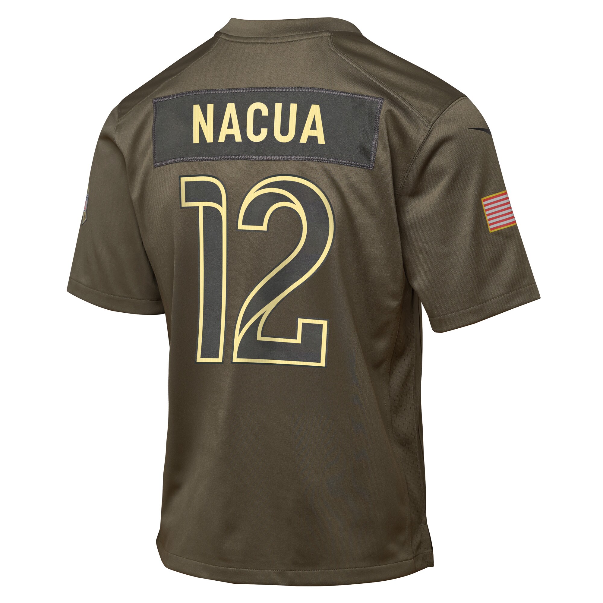 Youth Los Angeles Rams Puka Nacua Olive 2025 Salute to Service Game Jersey