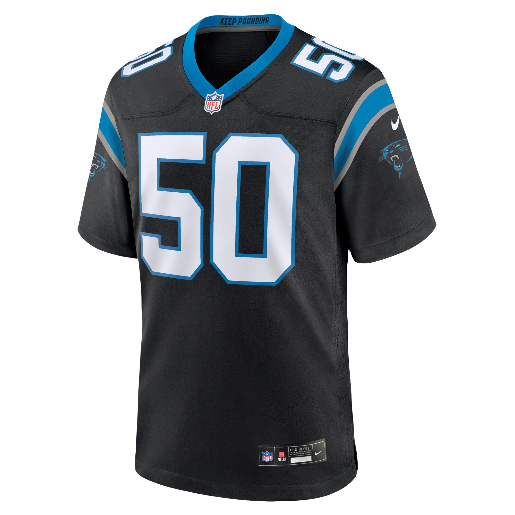 Chandler Wooten Carolina Panthers  Team Game Jersey - Black