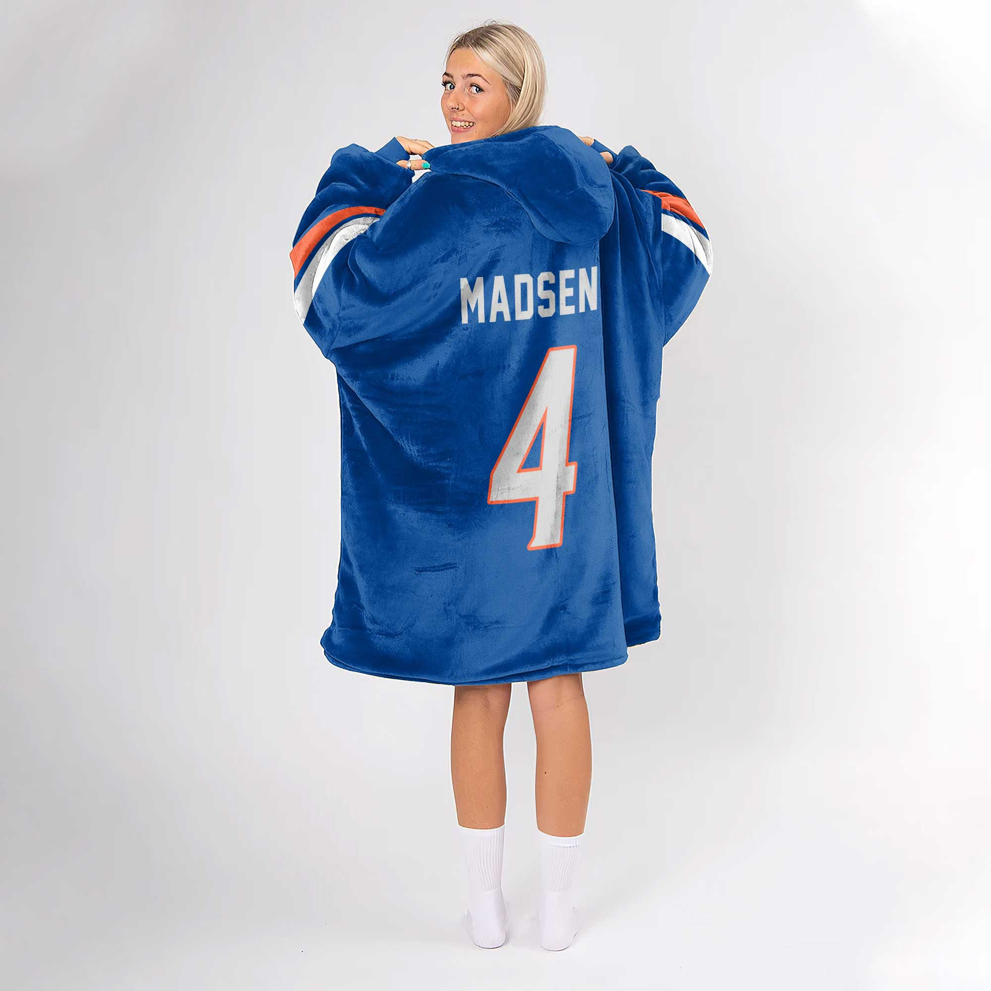 Adult 4 Boise State Football Unisex Blanket Hoodie