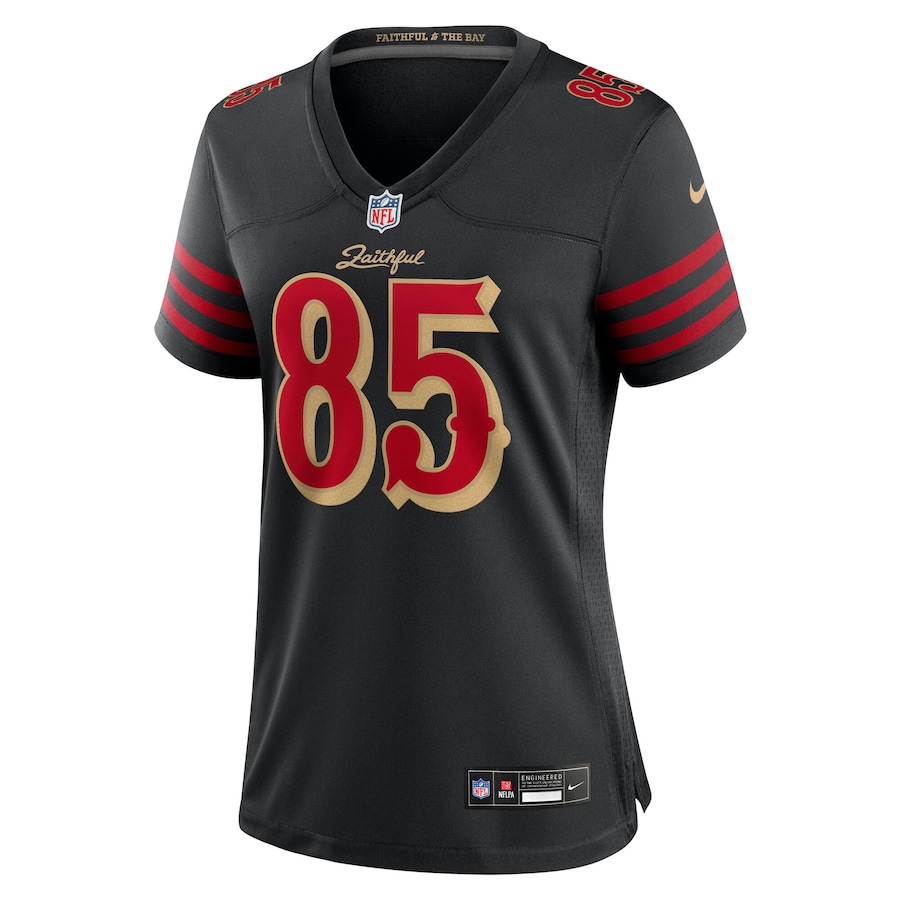 George Kittle #85 San Francisco 49ers Women's 2025 Rivalries Collection Game Jersey - Black