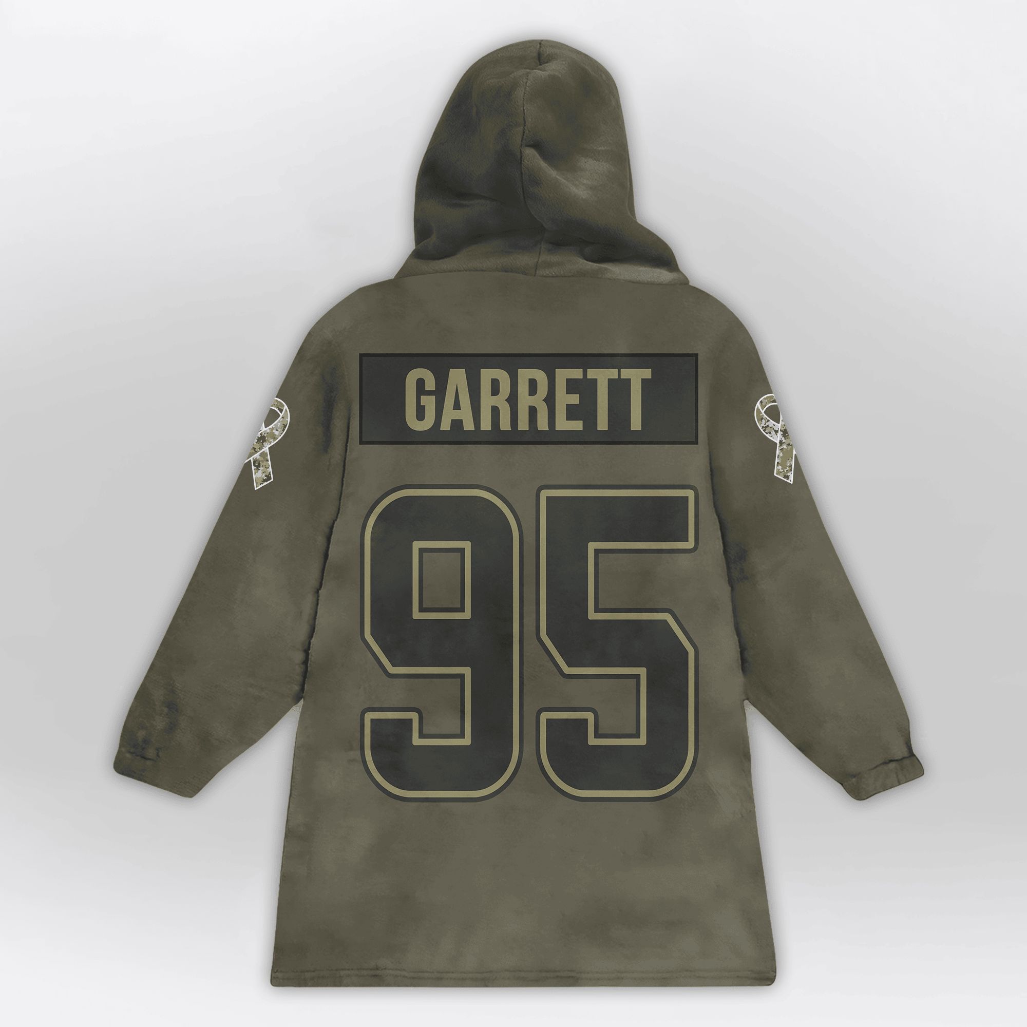 Adult M.G 95 Cleveland Football Blanket Hoodie – Olive Salute to Service