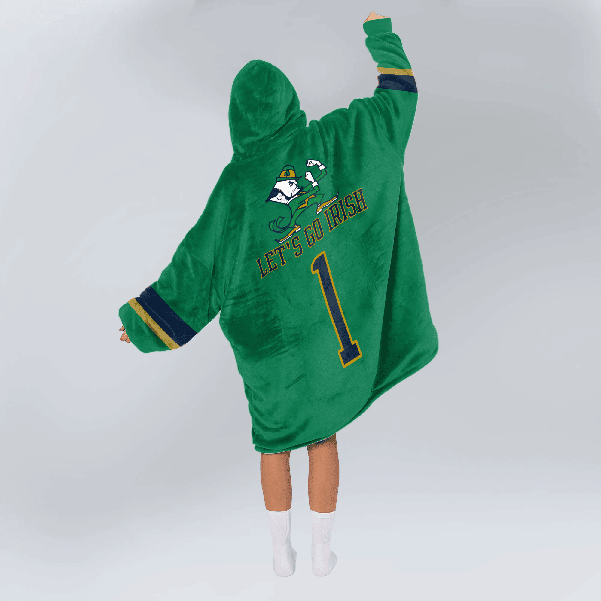 Adult 1 Notre Dame Football Unisex Blanket Hoodie