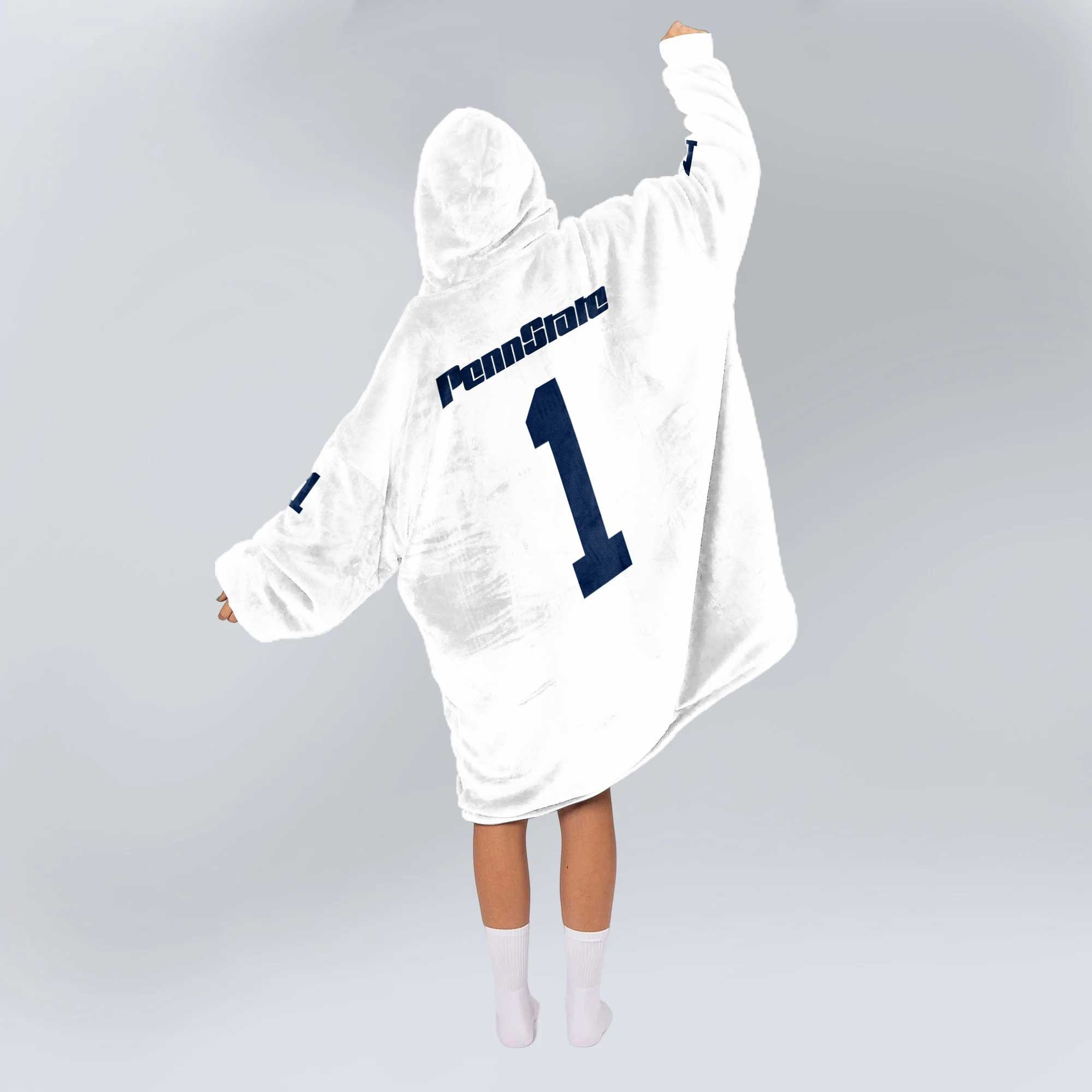 Adult #1 Penn State Football Unisex Blanket Hoodie