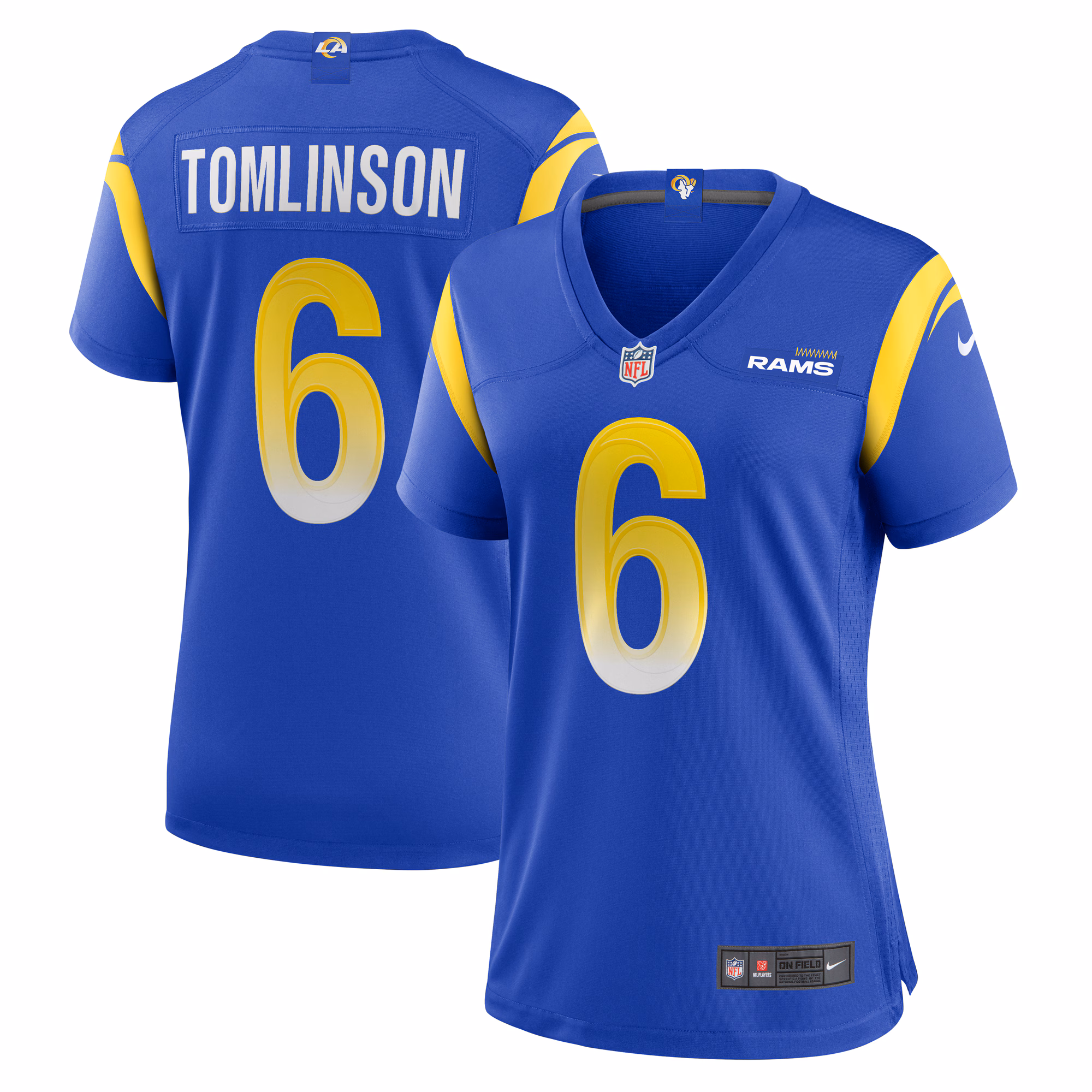 Tre'Vius Hodges-Tomlinson Los Angeles Rams Women's Team Game Jersey -  Royal
