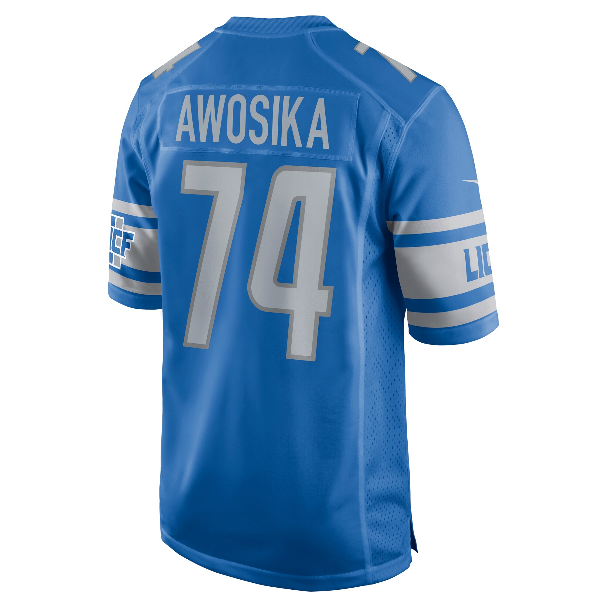Kayode Awosika Detroit Lions  Home Game Player Jersey - Blue