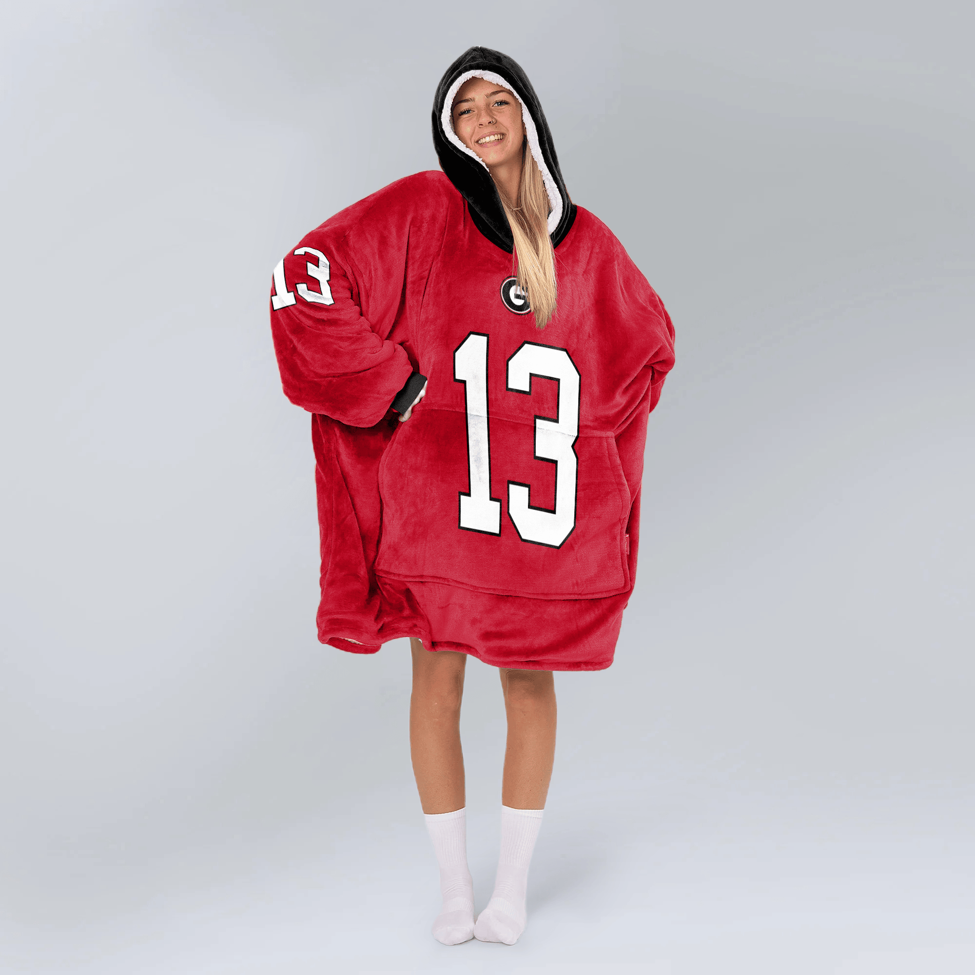 Adult S.B 13 Georgia Football Unisex Blanket Hoodie