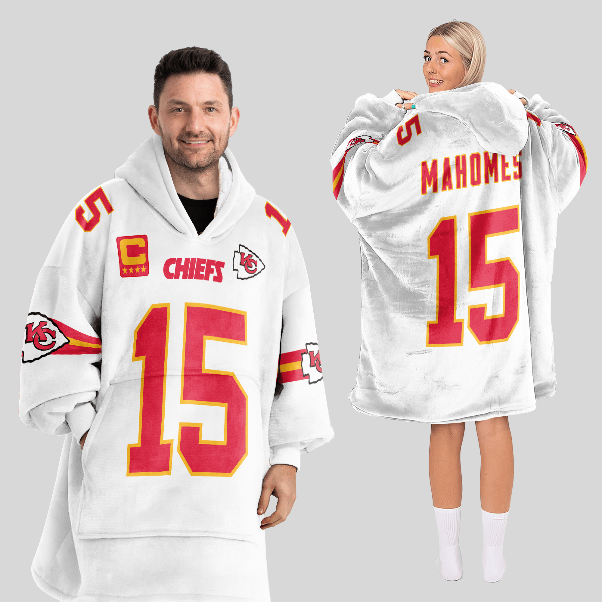 Adult P.M 15 Kansas City Football Unisex Blanket Hoodie