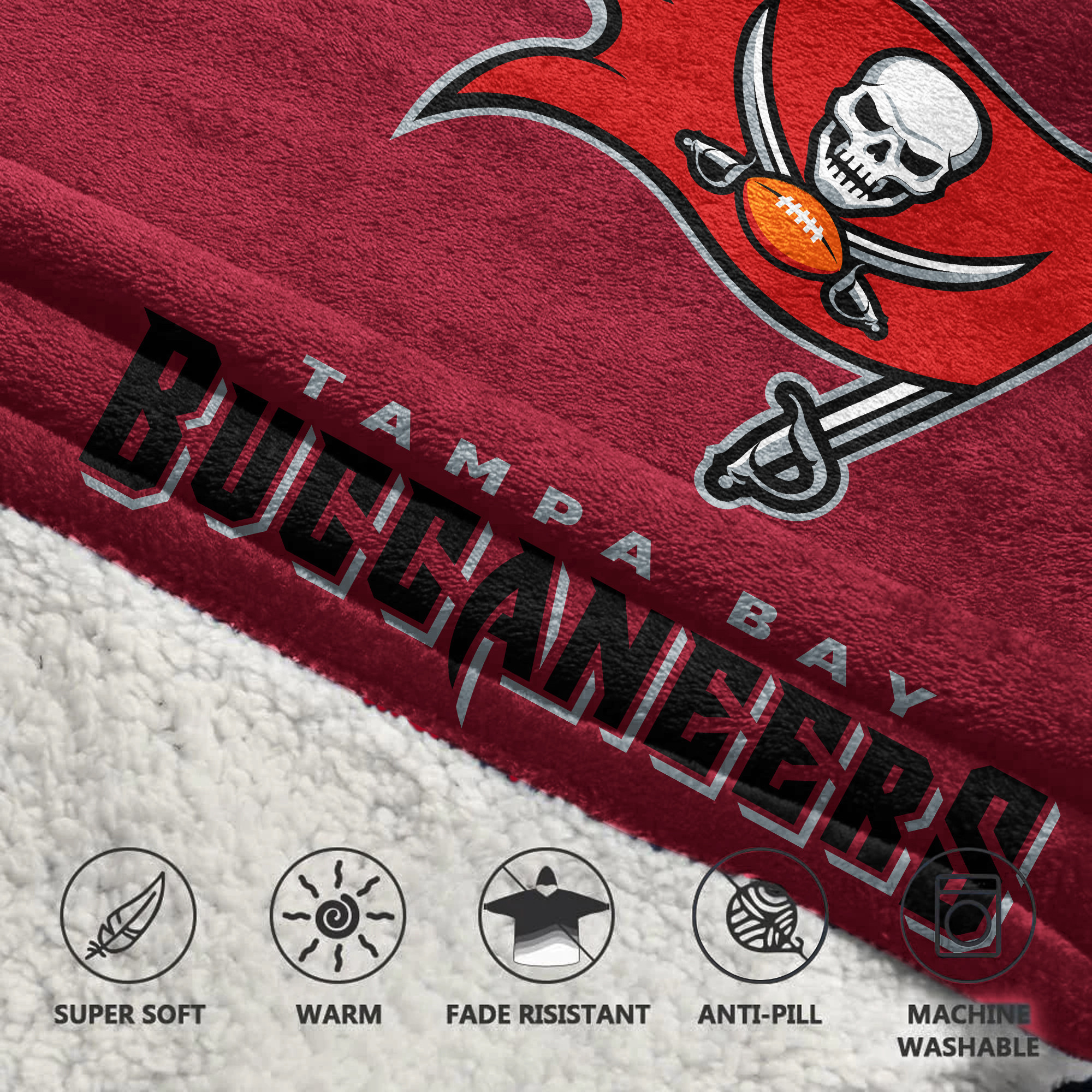 Adult B.M 6 Tampa Bay Football Unisex Blanket Hoodie