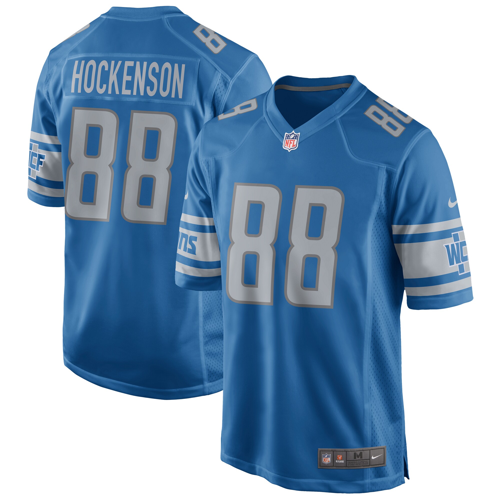 T.J. Hockenson Detroit Lions  Game Jersey - Blue
