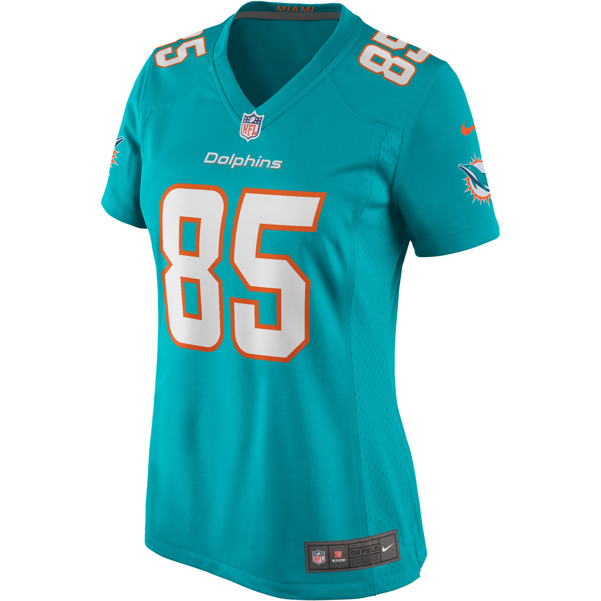 Mark Duper Miami Dolphins Women's Game Retired Player Jersey - Aqua