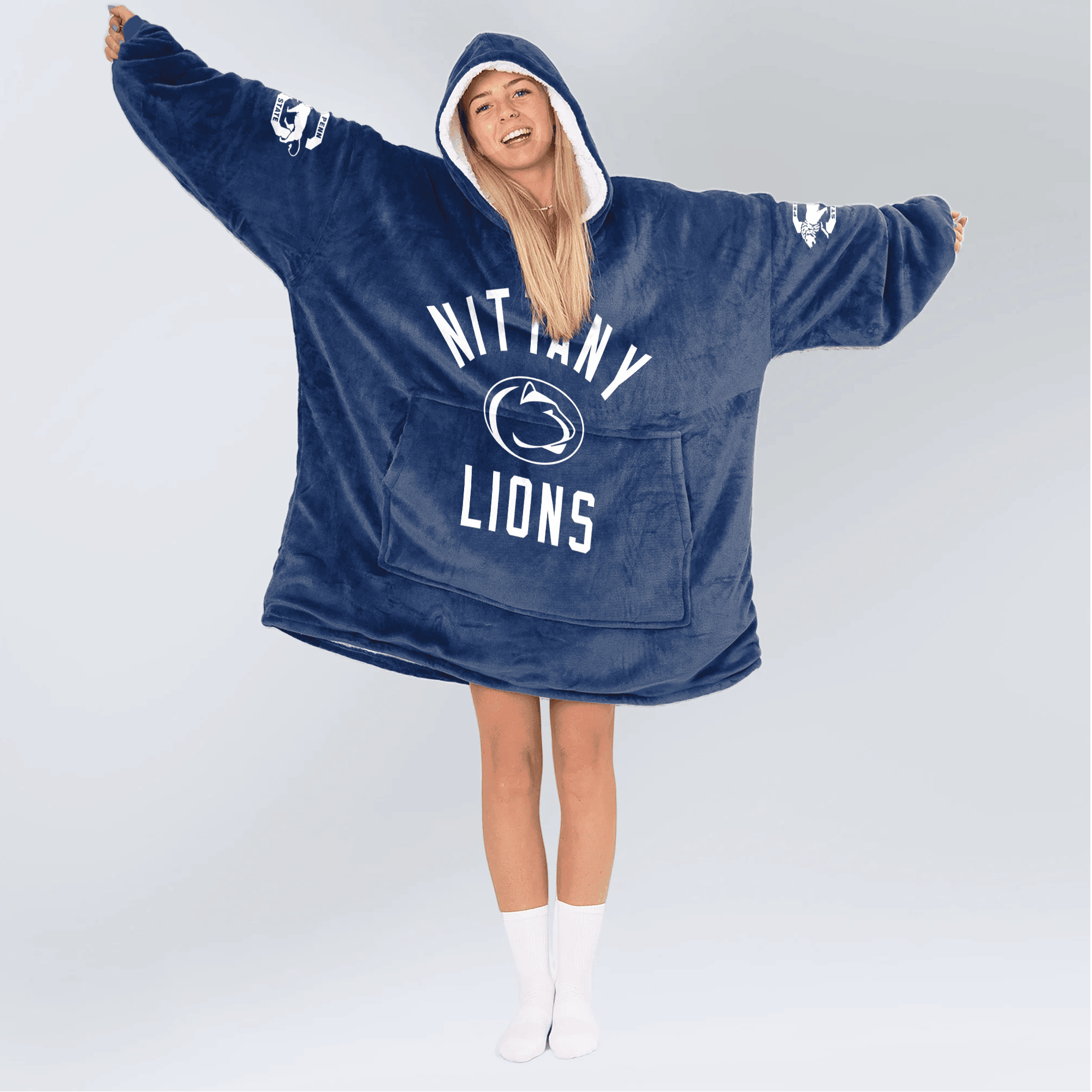 Adult 1 Penn State Football Unisex Blanket Hoodie