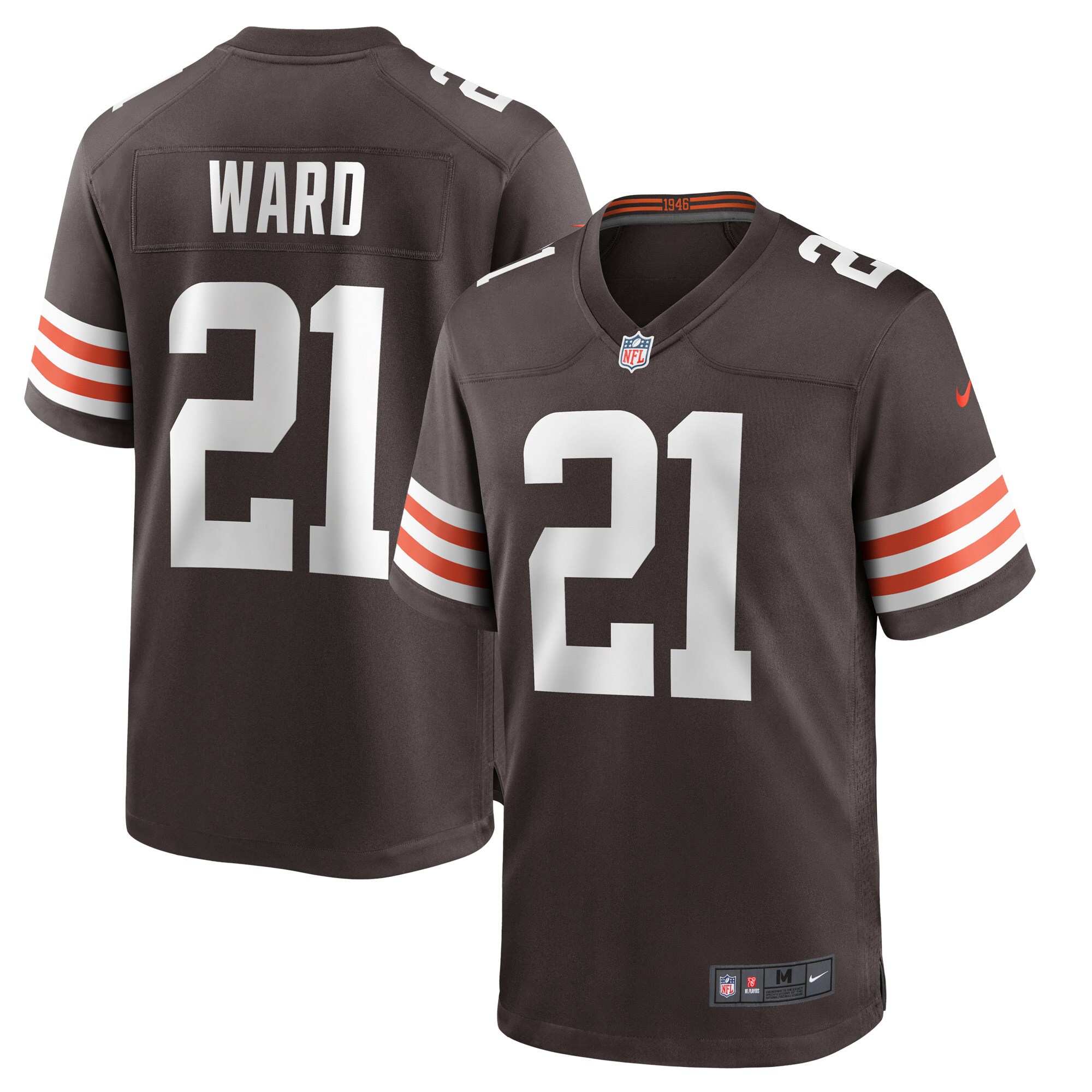 Denzel Ward Cleveland Browns Player Game Jersey - Brown