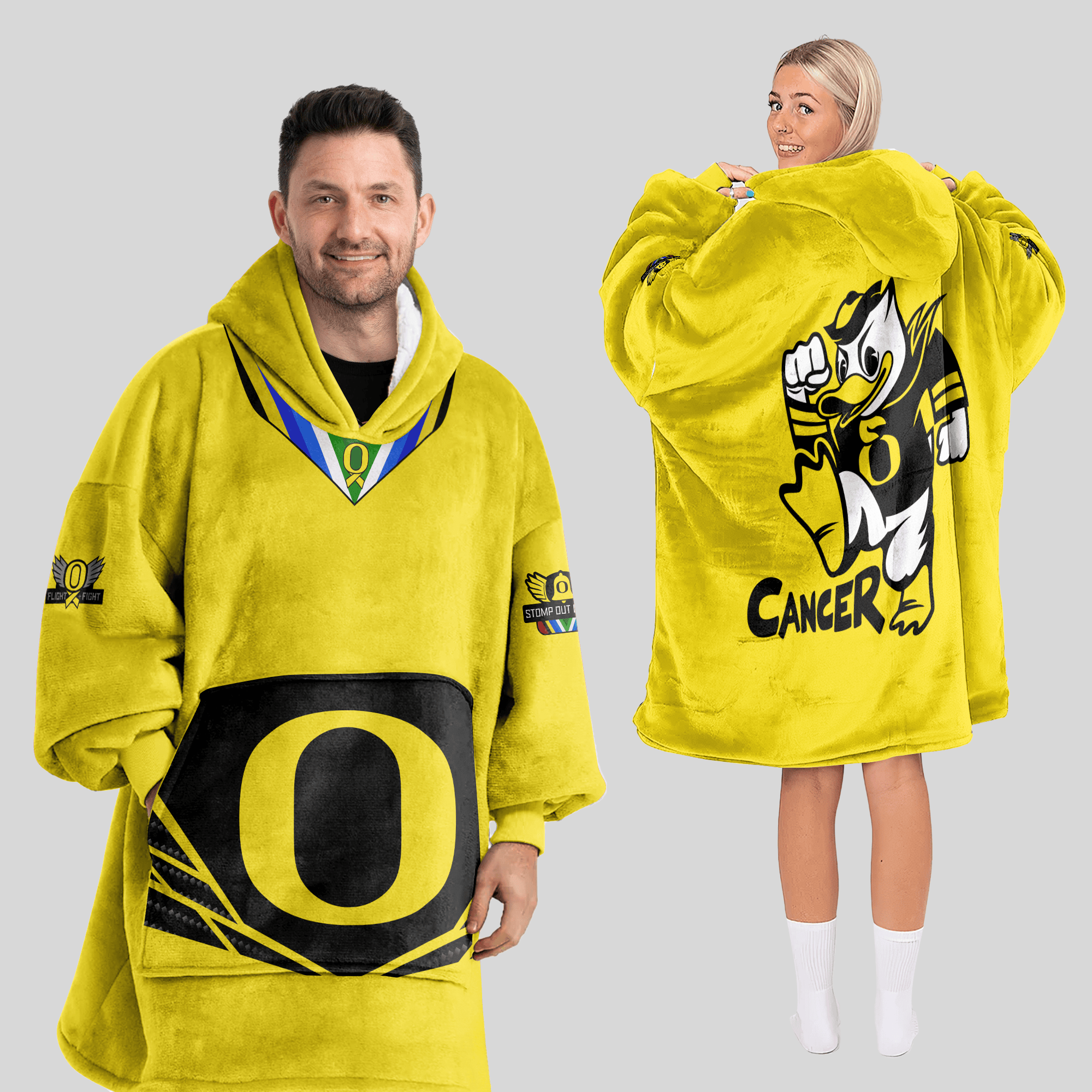 Adult Oregon Football Unisex Blanket Hoodie