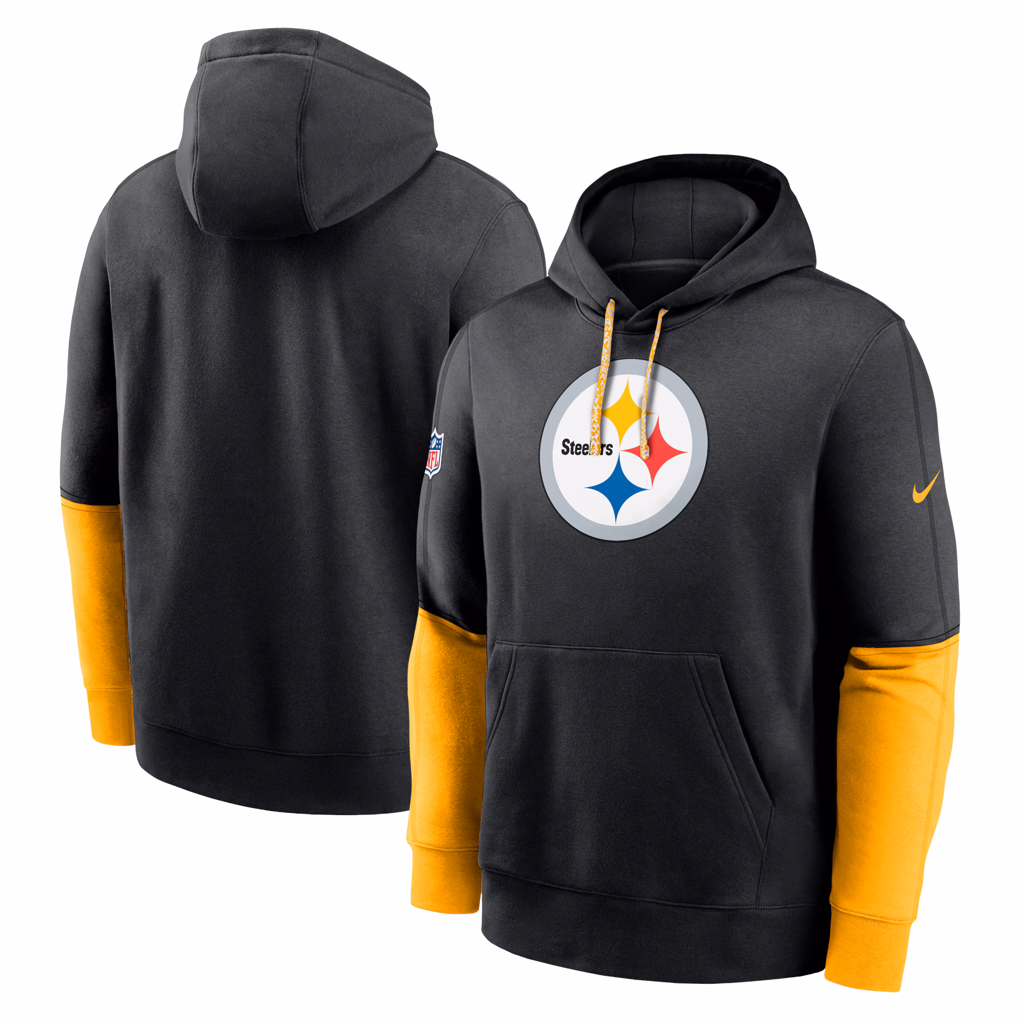 Pittsburgh Steelers 2024 Sideline Club Pullover Hoodie - Black
