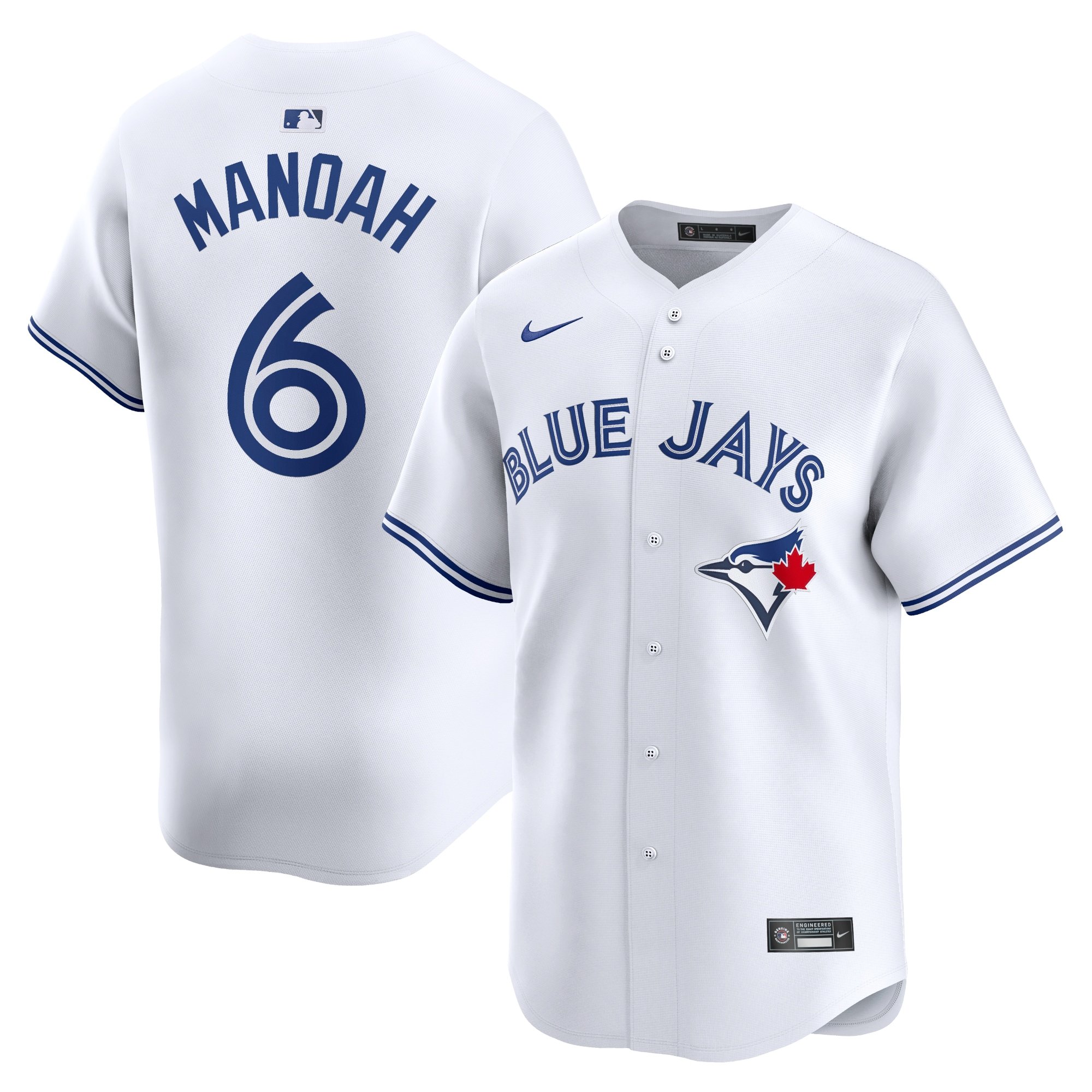 Men's Toronto Blue Jays Alek Manoah  White Home Limited Player Jersey