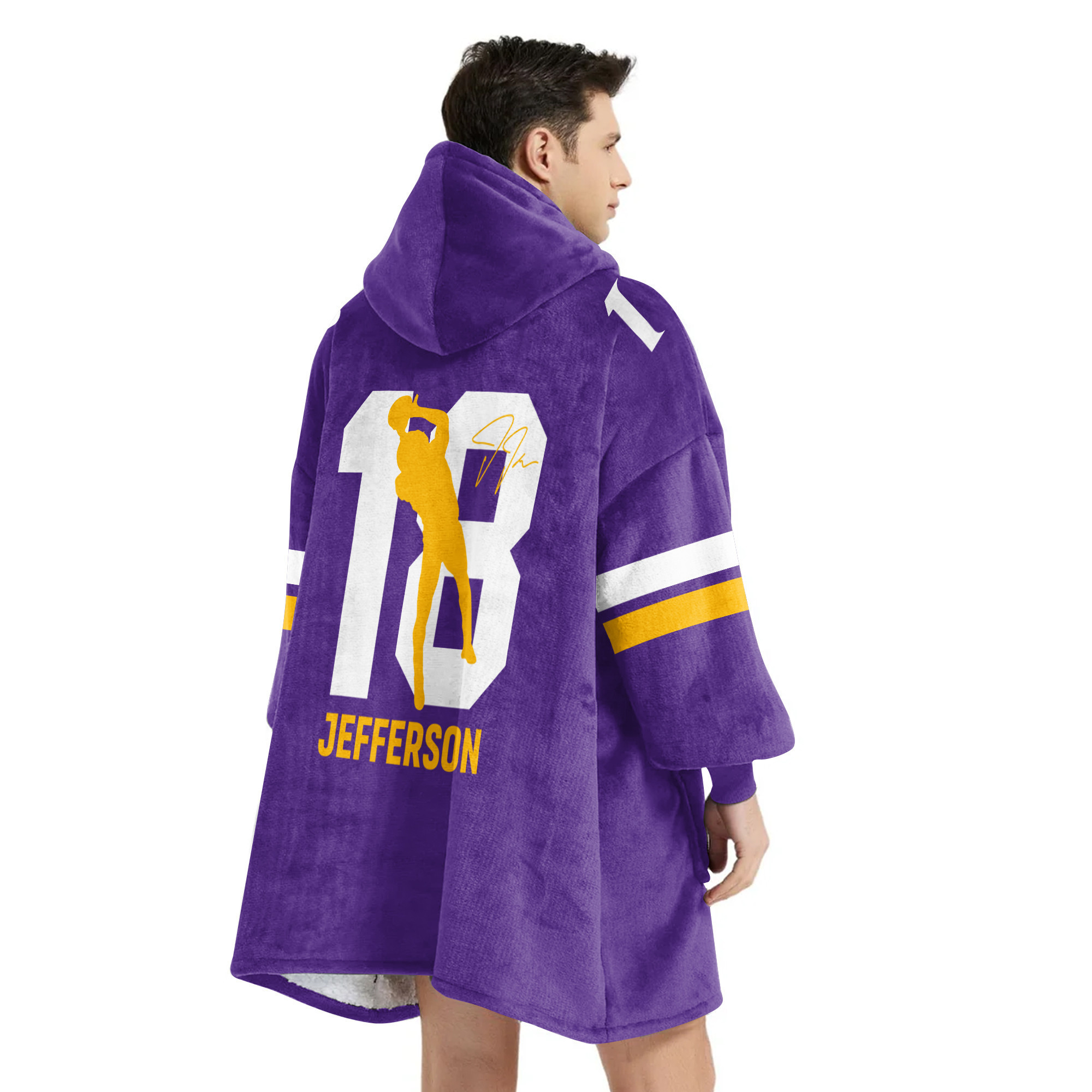 Adult 18 Minnesota Football Unisex Blanket Hoodie