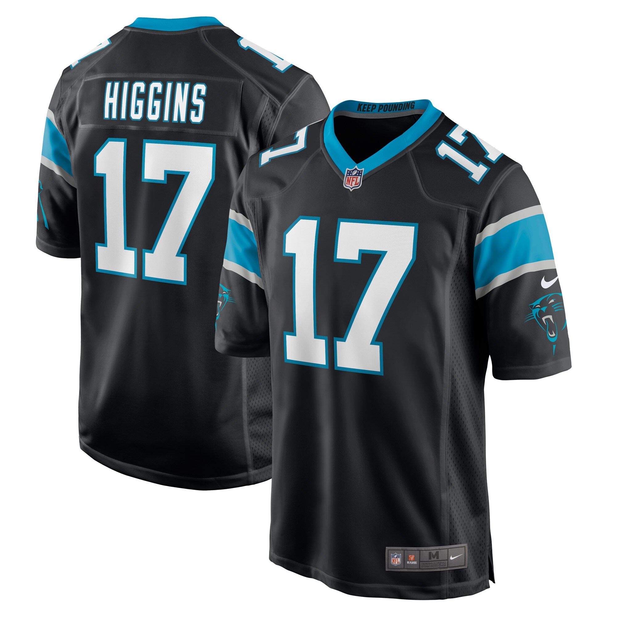 Rashard Higgins Carolina Panthers  Game Player Jersey - Black