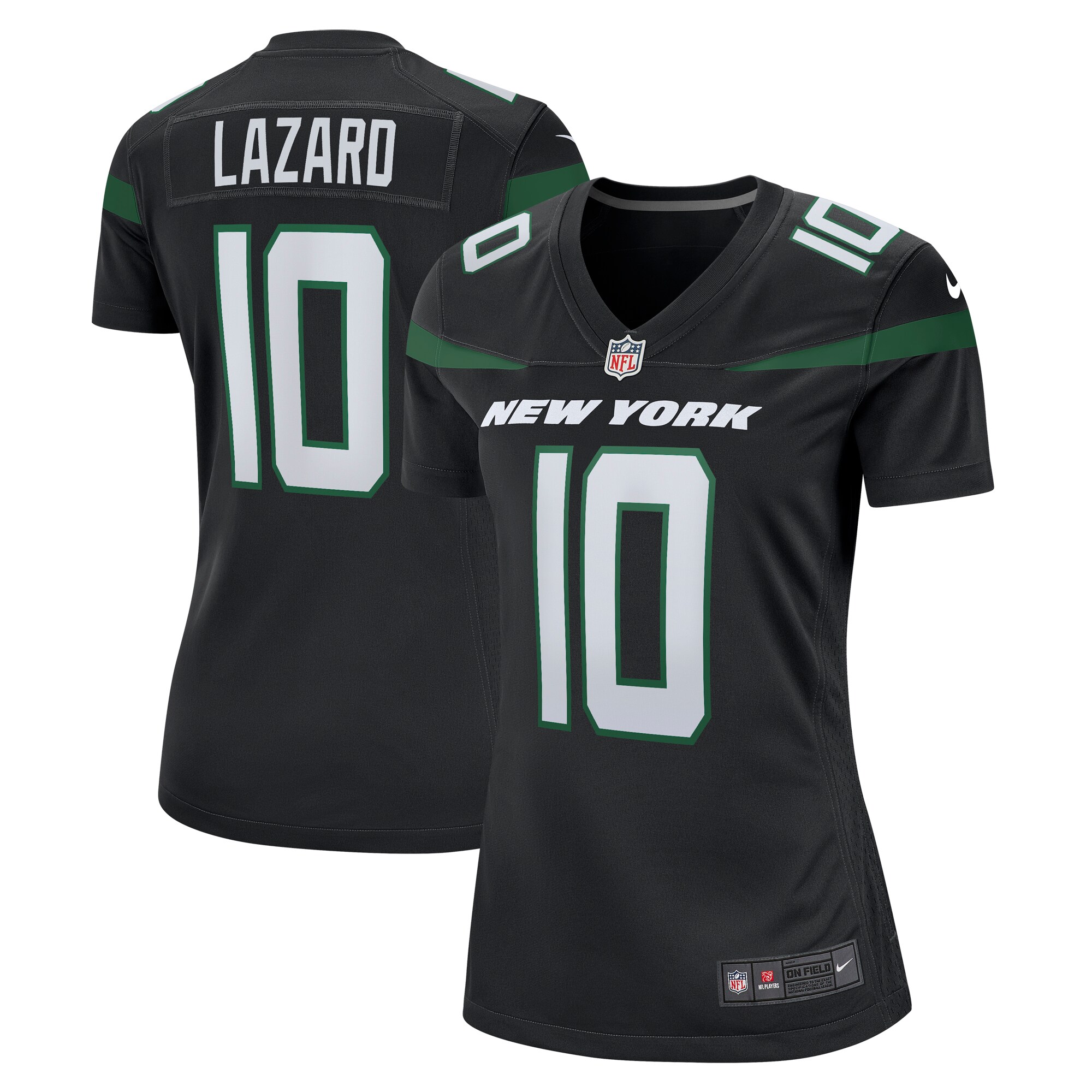 Allen Lazard New York Jets  Women's Alternate Game Jersey - Stealth Black
