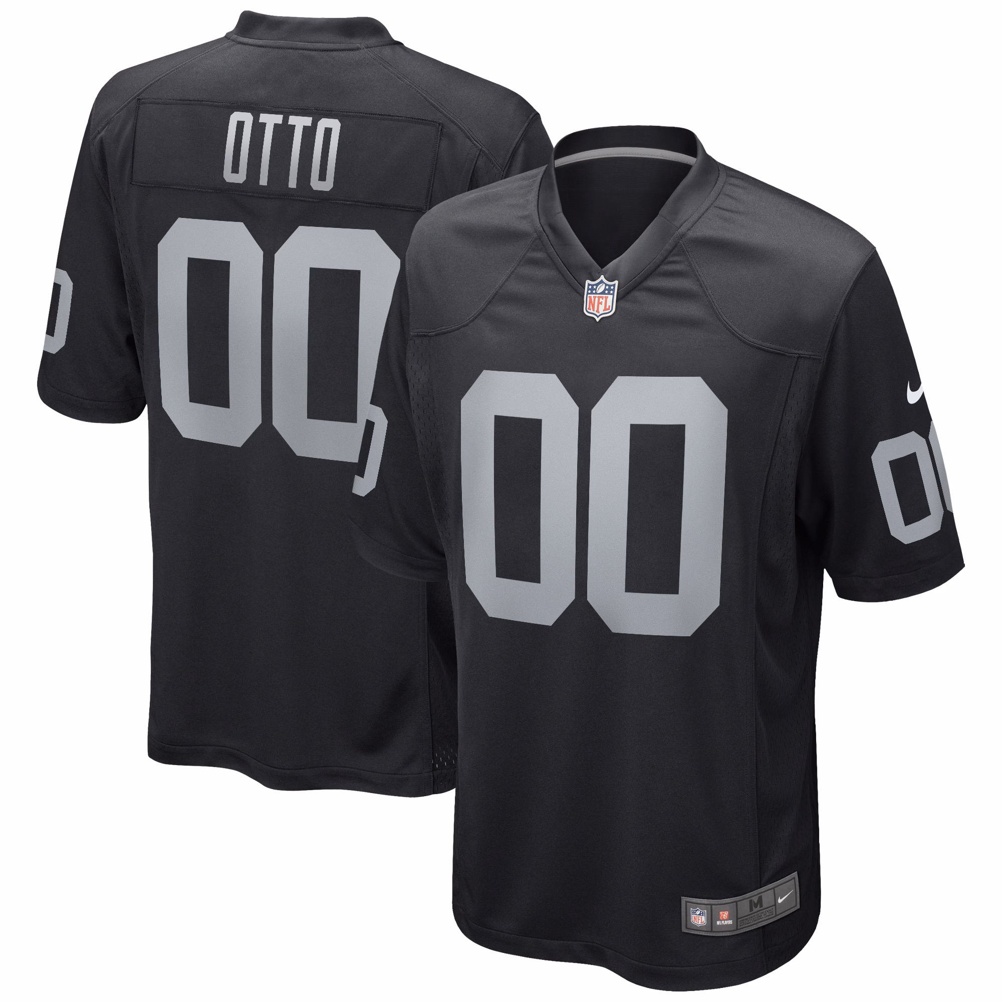 Jim Otto Las Vegas Raiders Game Retired Player Jersey - Black