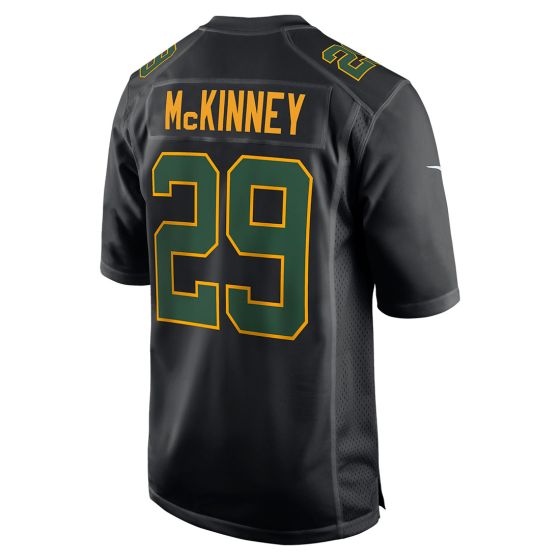 Green Bay Packers #29 Xavier McKinney Black Fashion Game Jersey