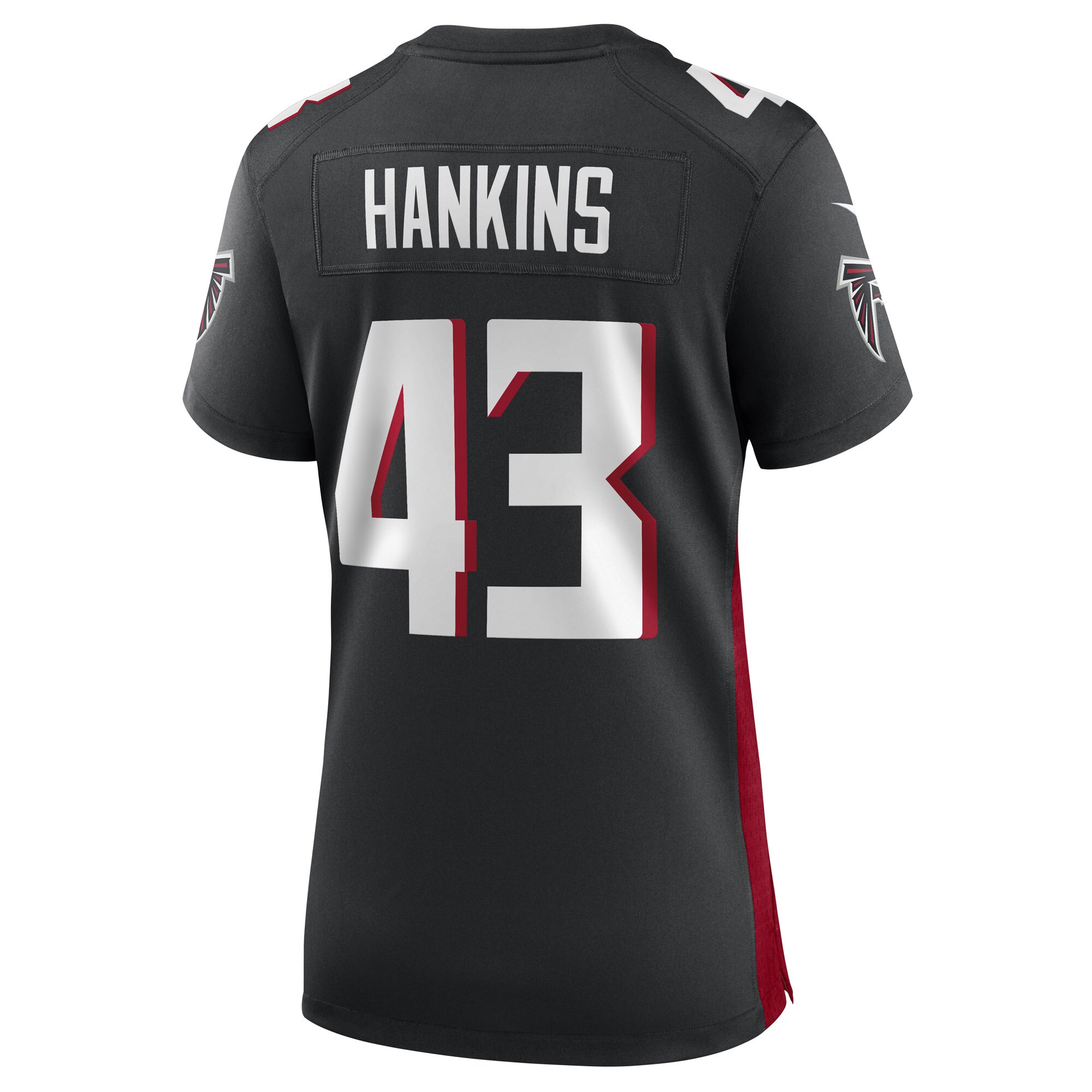Matt Hankins Atlanta Falcons  Women's Game Player Jersey - Black