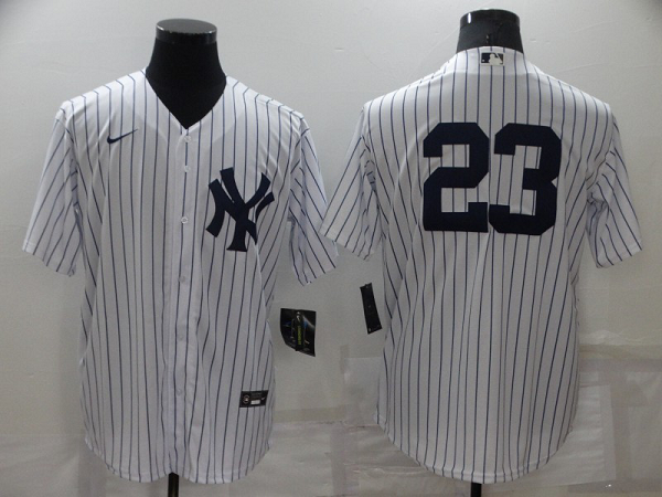 Men's  New York Yankees #23 Don Mattingly White Cool Base Stitched MLB Jersey