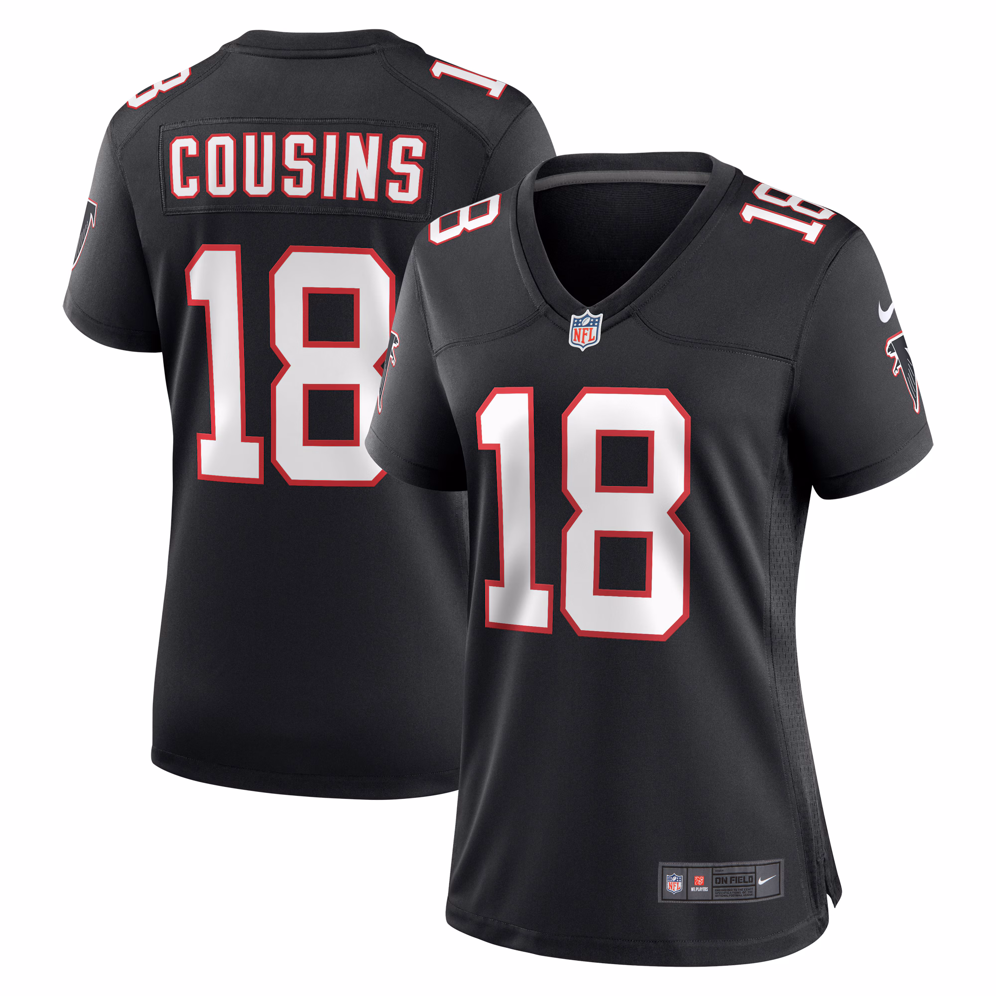 Kirk Cousins Atlanta Falcons Women's Alternate Game Jersey -  Black