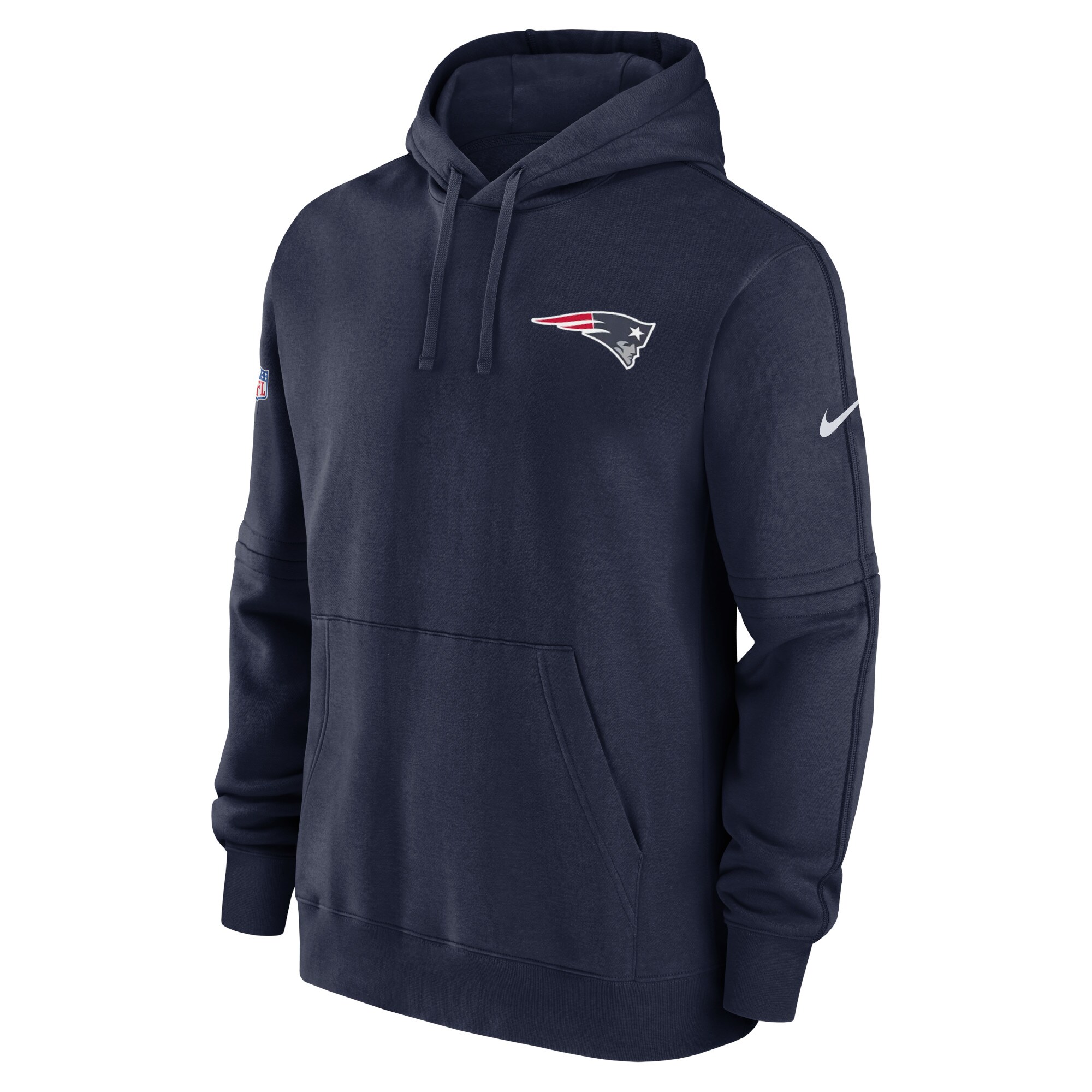 New England Patriots  Sideline Club Fleece Pullover Hoodie - Navy