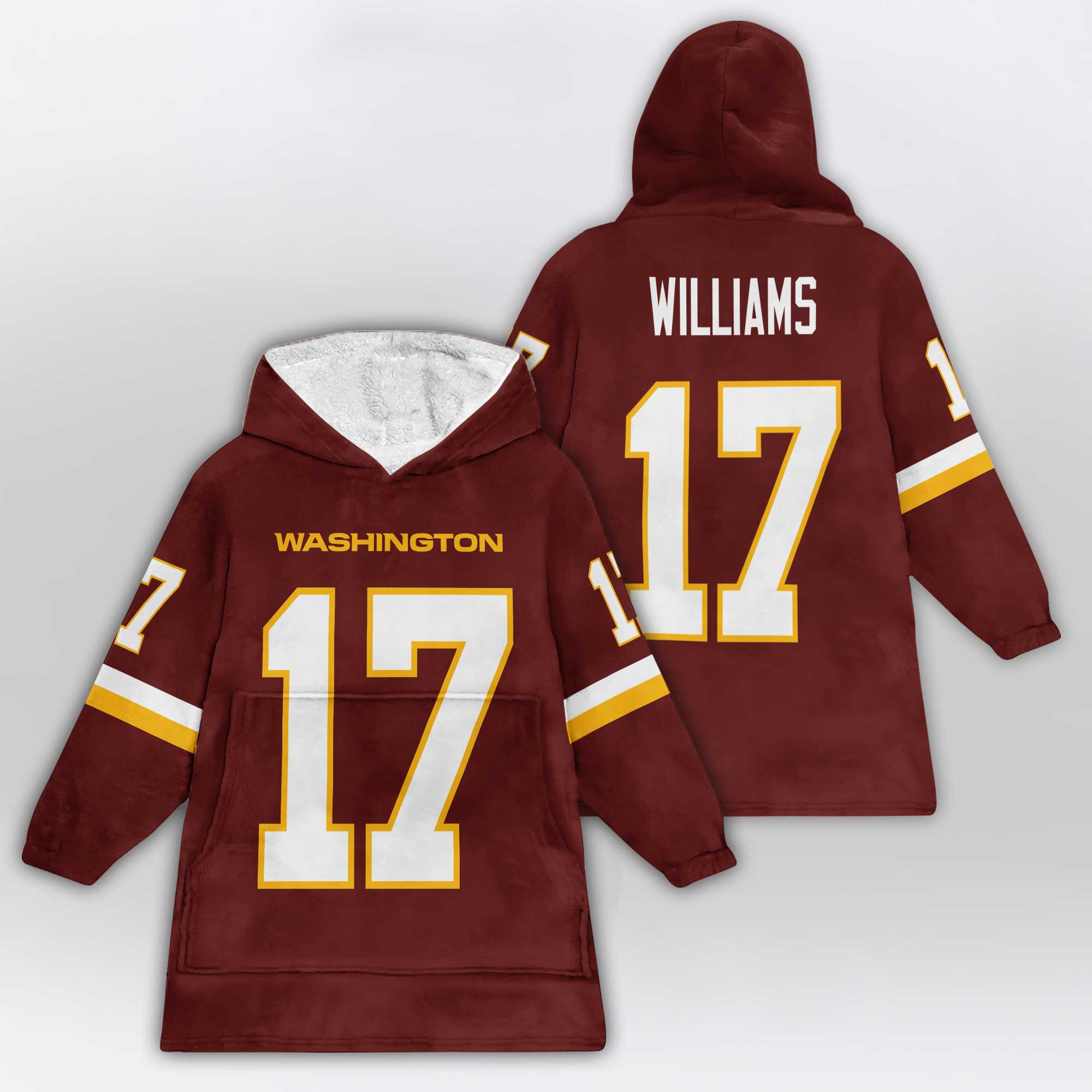 Kid 17 Washington Football Unisex Blanket Hoodie