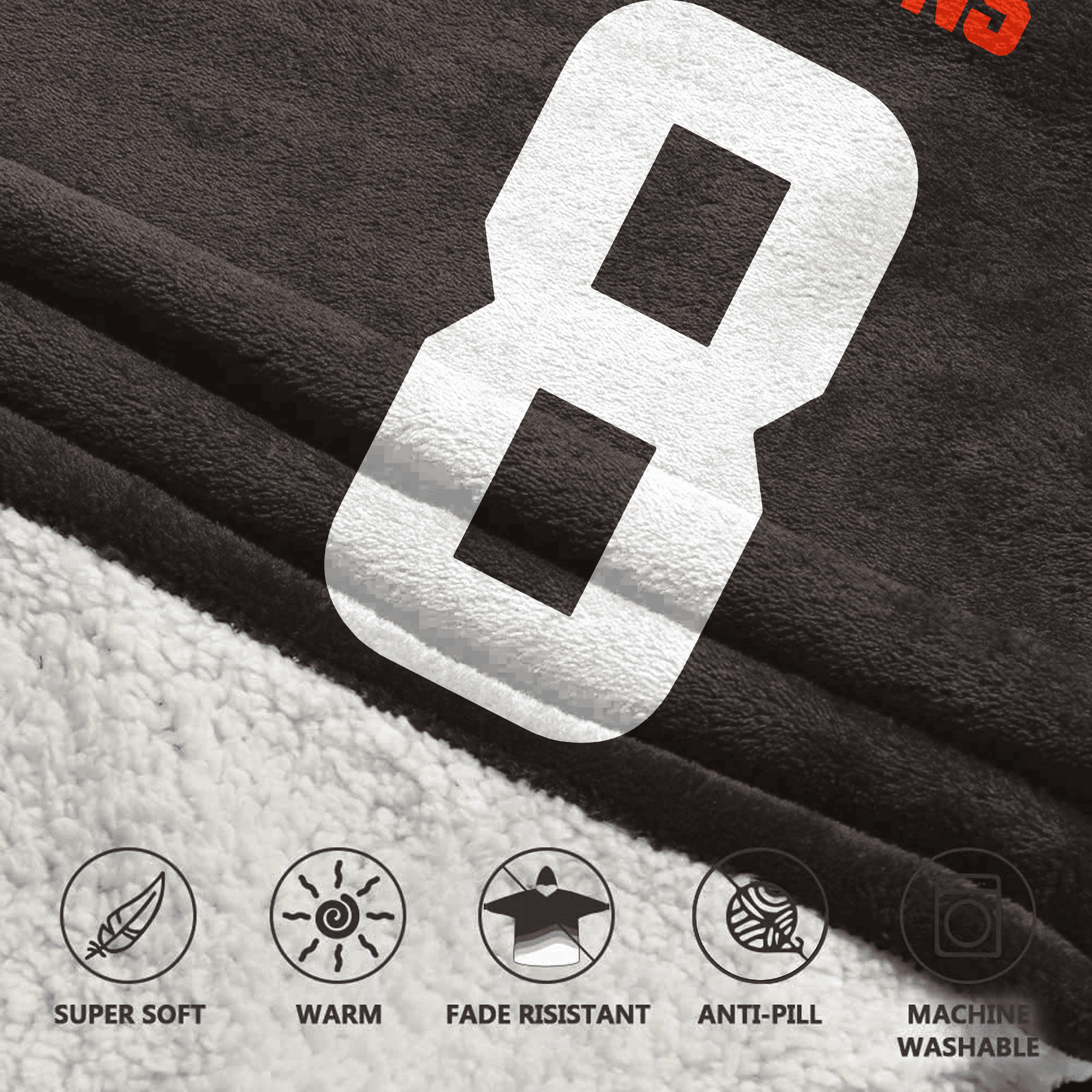 Kid D.G 8 Cleveland Football Unisex Blanket Hoodie