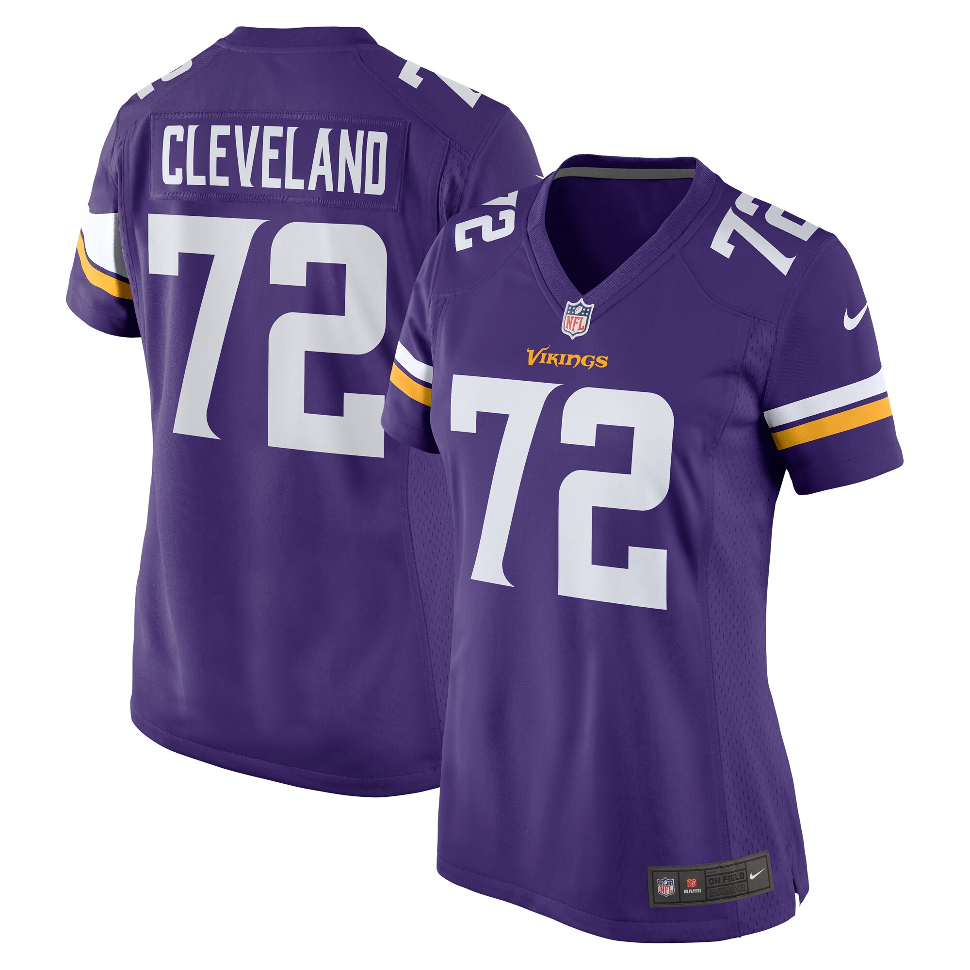 Ezra Cleveland Minnesota Vikings  Women's Game Jersey - Purple