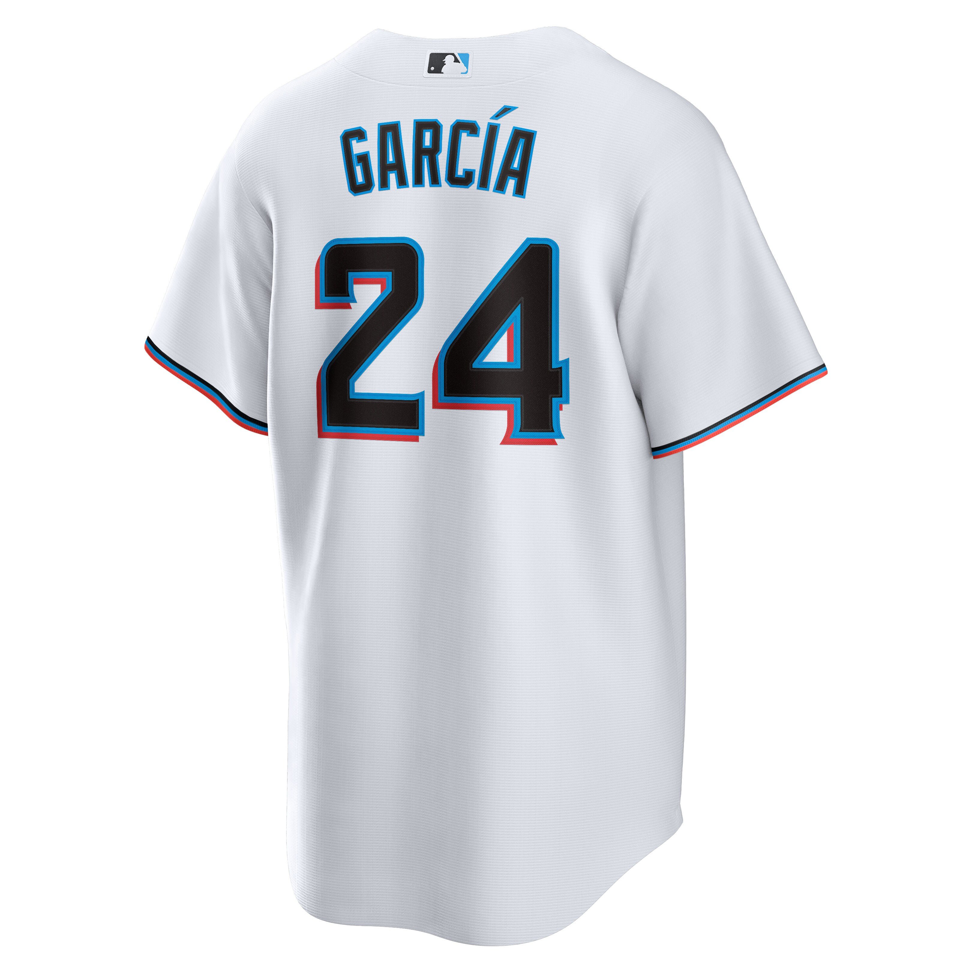 Men's Miami Marlins AvisaÃl GarcÃa  White Home  Replica Player Jersey