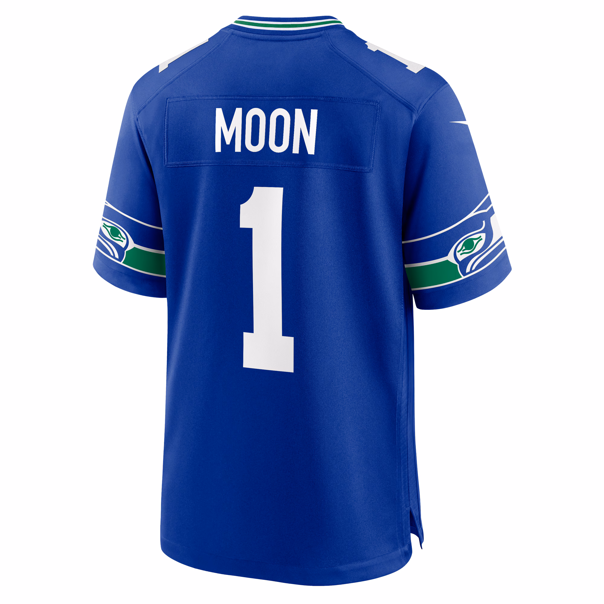Warren Moon Seattle Seahawks Throwback Retired Player Game Jersey - Royal