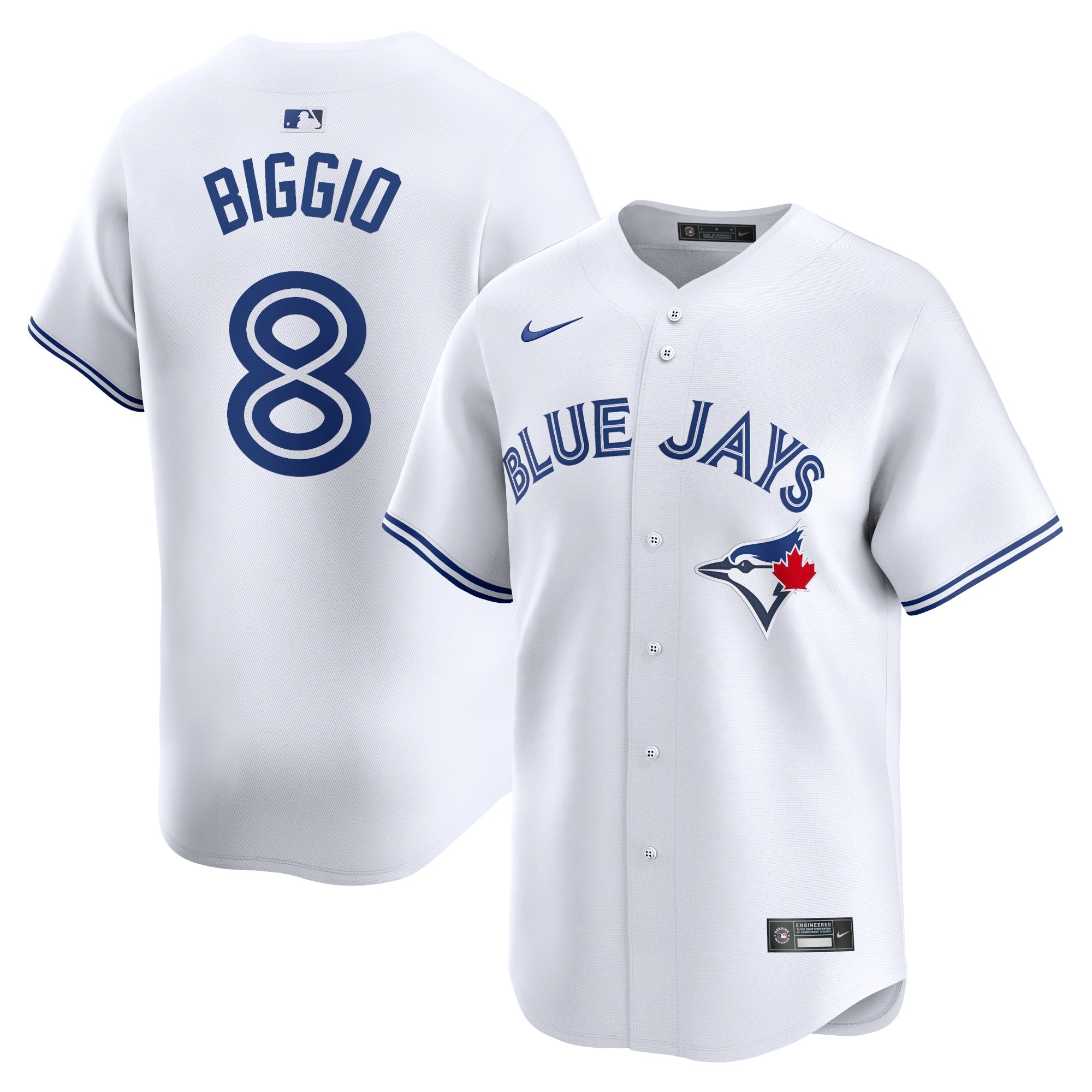 Men's Toronto Blue Jays Cavan Biggio  White Home Limited Player Jersey
