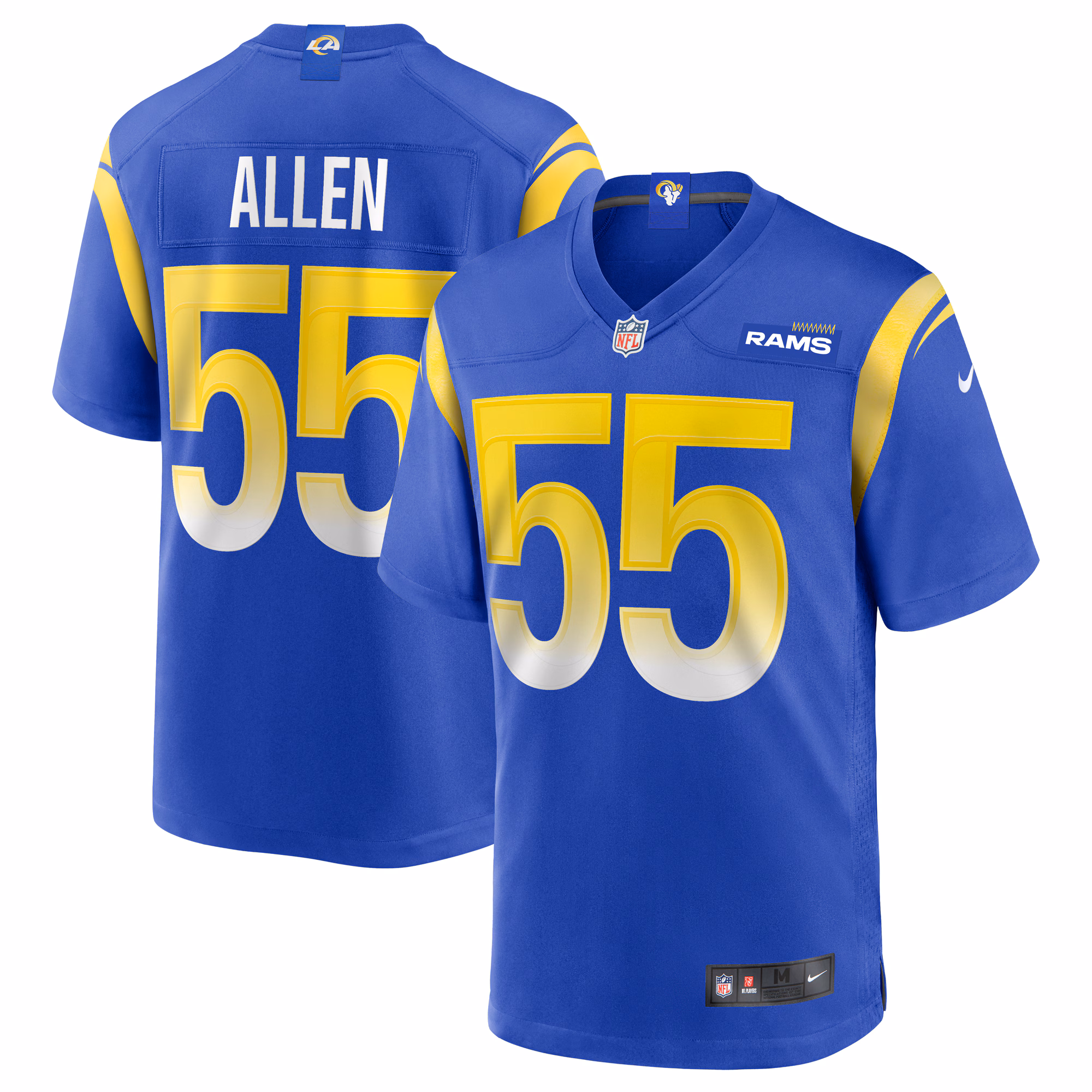 Brian Allen Los Angeles Rams Game Jersey - Royal