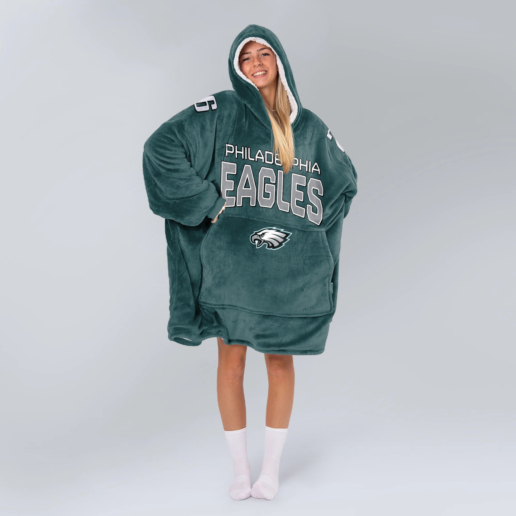 Adult 26 Philadelphia Football Unisex Blanket Hoodie